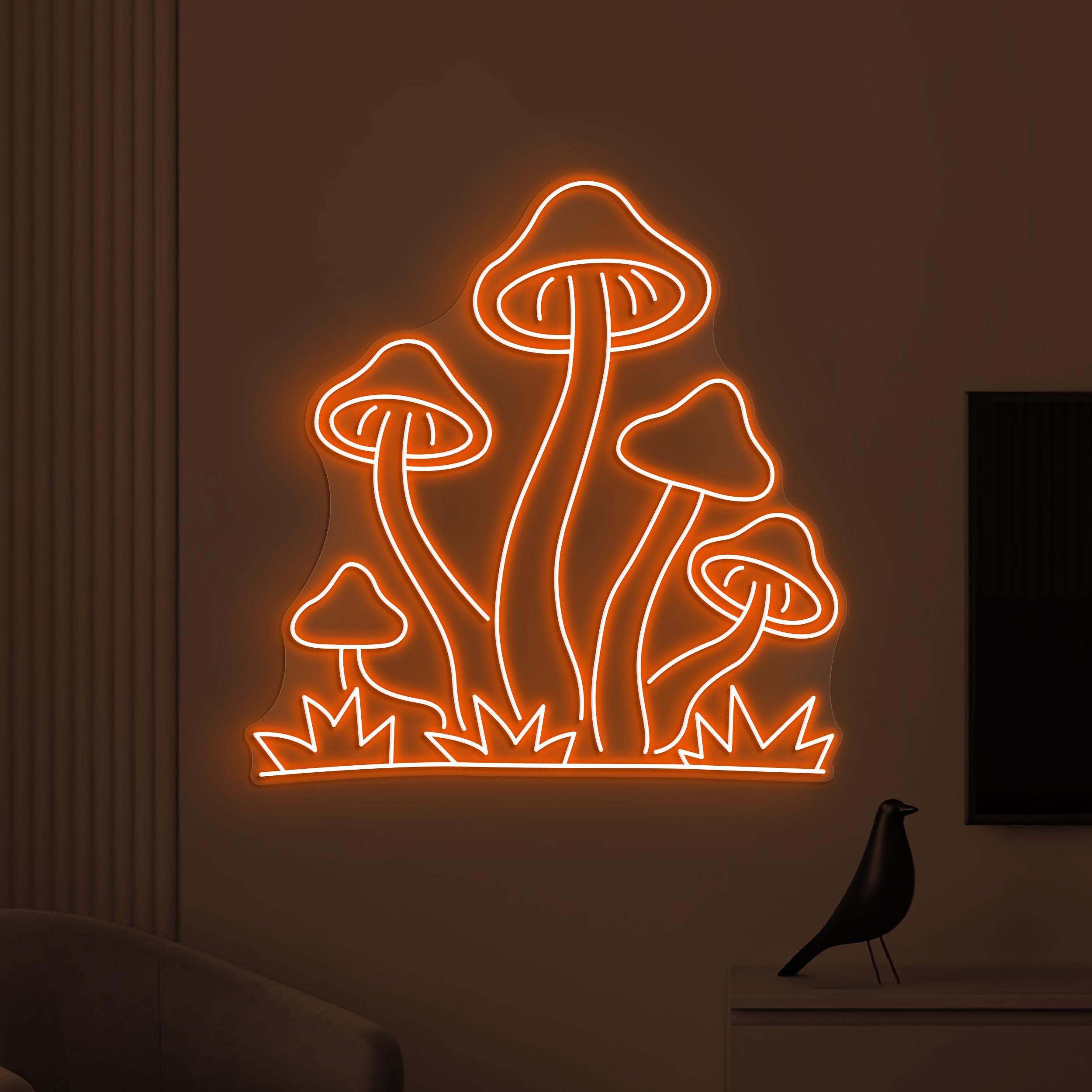 Mushroom Neon Sign, Mushroom LED Light, Bedroom Wall Decor, Personalized Sign, Decor for Pizza Cafe and Bar, Custom Neon Sign, Home Wall Art