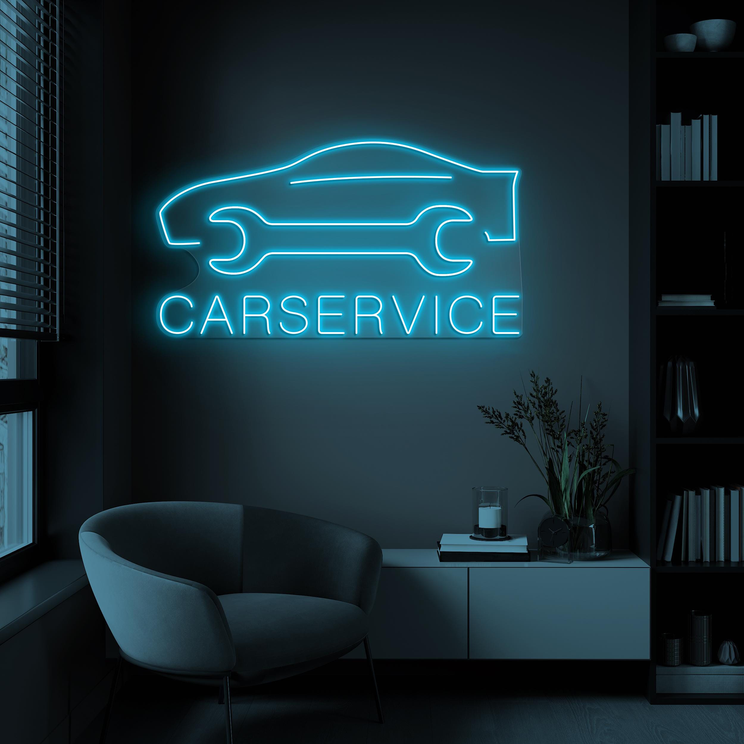 Car Service Neon Sign, Auto Car Service Garage Led Sign, Car Repair Decor, Papa's Garage Workshop Art, Car Mechanic Wall Decor, Workshop Art