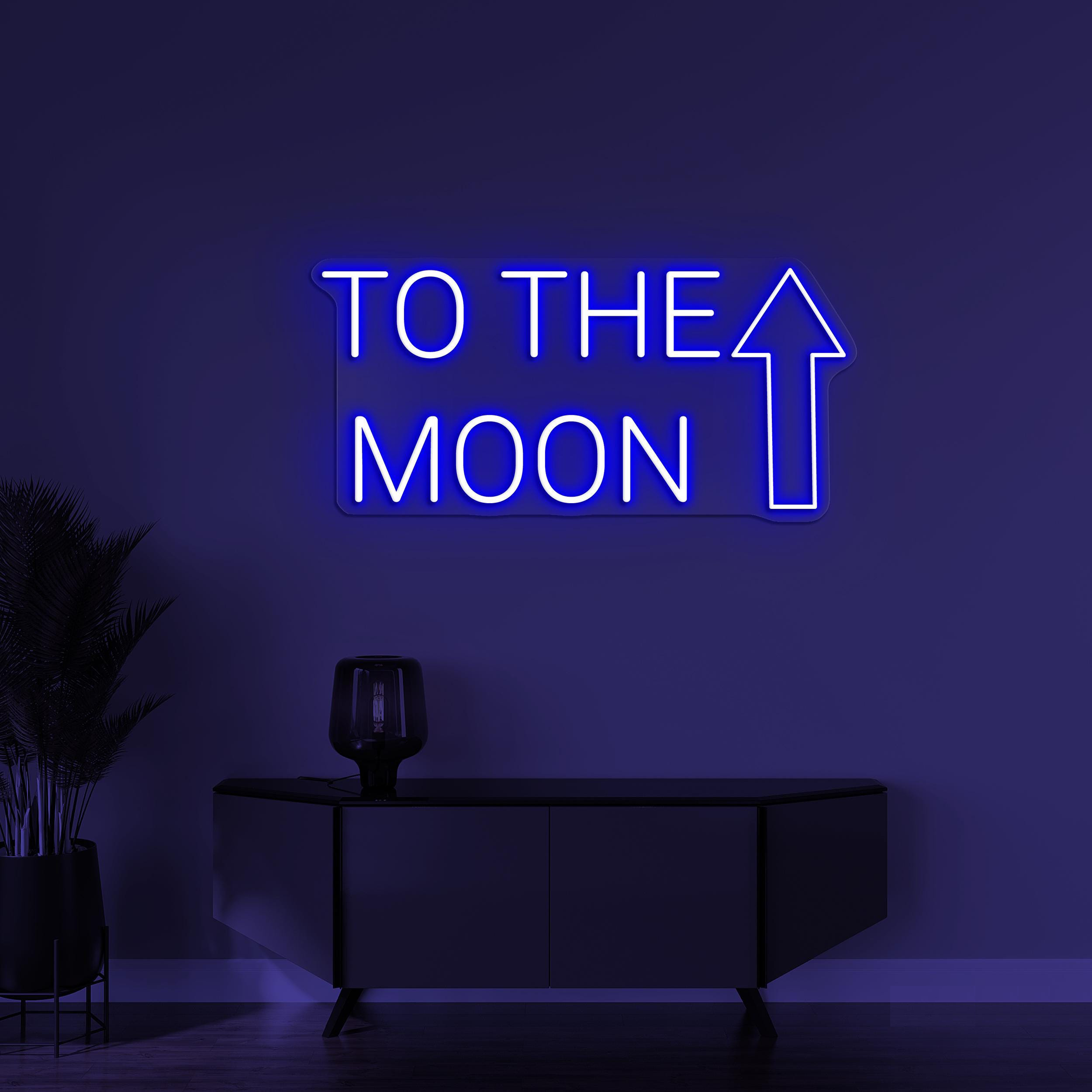 To the Moon Neon Sign, To the Moon LED Light, Bedroom Wall Decor, Wedding Wall Art, Engagement Party Backdrop Sign, Living Room Nron Light