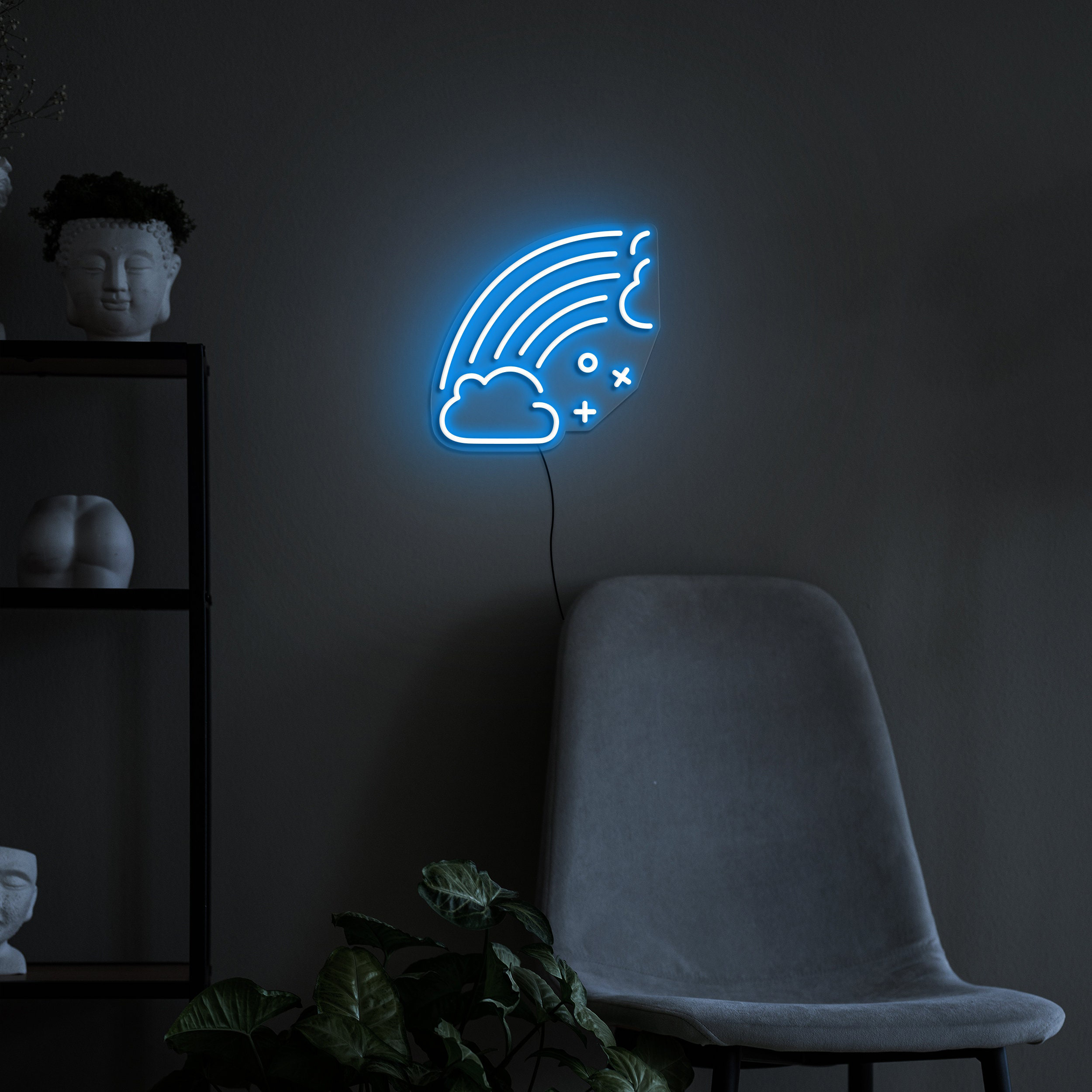 Rainbow Neon Sign, USB Powered LED Sign for Bedroom, Colorful Rainbow Cloud Night Light, Kids Room Decor, Party Decoration, Birthday Gift