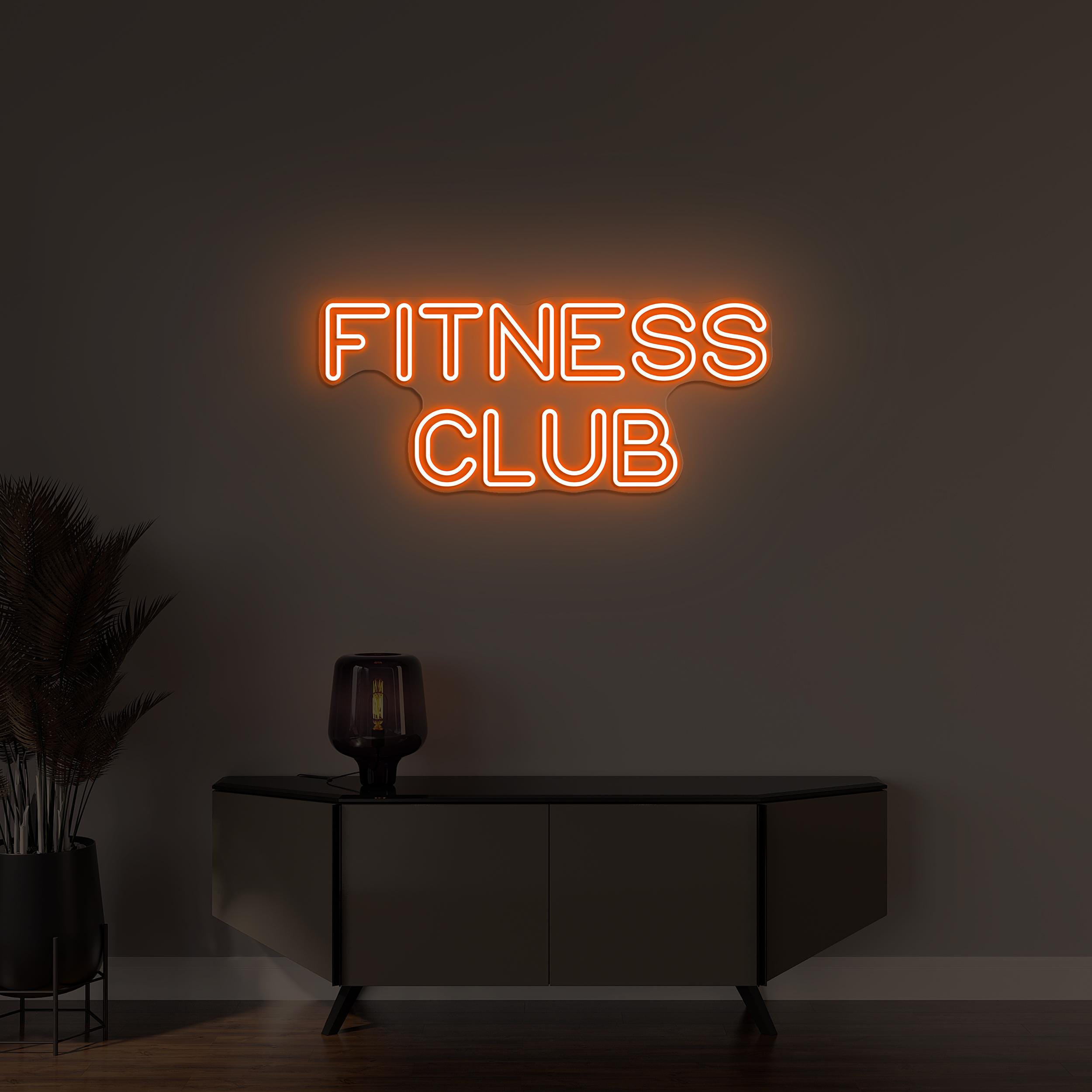 Fitness Club Neon Sign, Fitness Club LED Light, Gym LED Wall Decor, Workout Neon Art, Gym Logo Sign, Business Neon Light, Body Building Art
