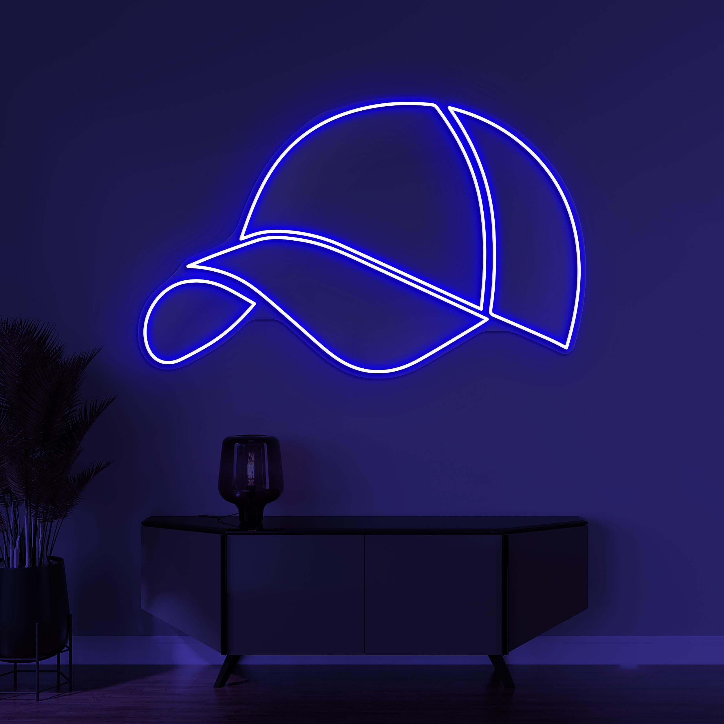 Cap Neon Sign, Baseball Cap LED Light, Sports Shop Wall Art, Trucker Hat Wall Decor, Kids Room Neon Light, Home Wall Decor, Bar and Cafe Art