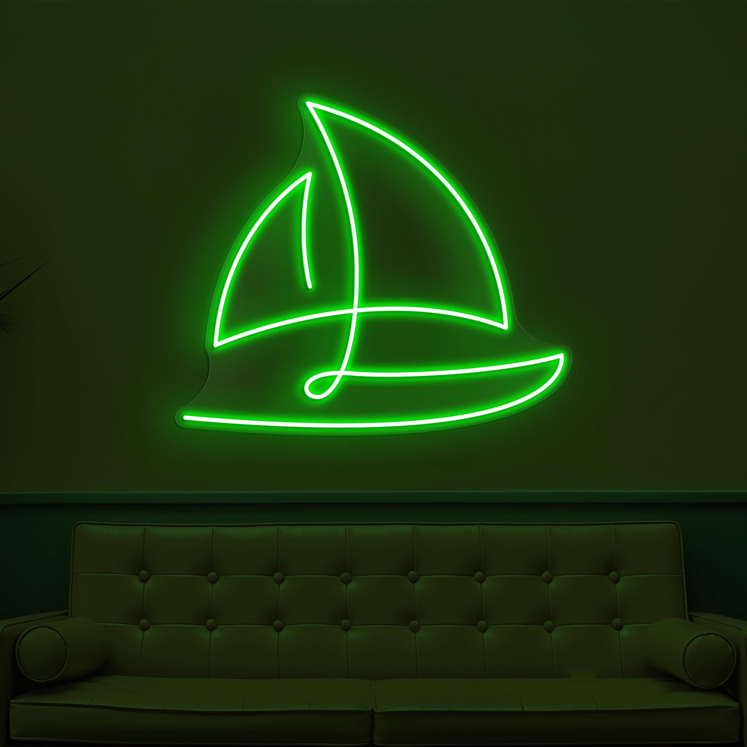 Sailboat Neon Sign, Sailboat LED Light, Sea Sailboat LED Neon Art, Kids Room Wall Decor, Ocean Neon Light, Beach Bar Led Sign, Ocean Lover