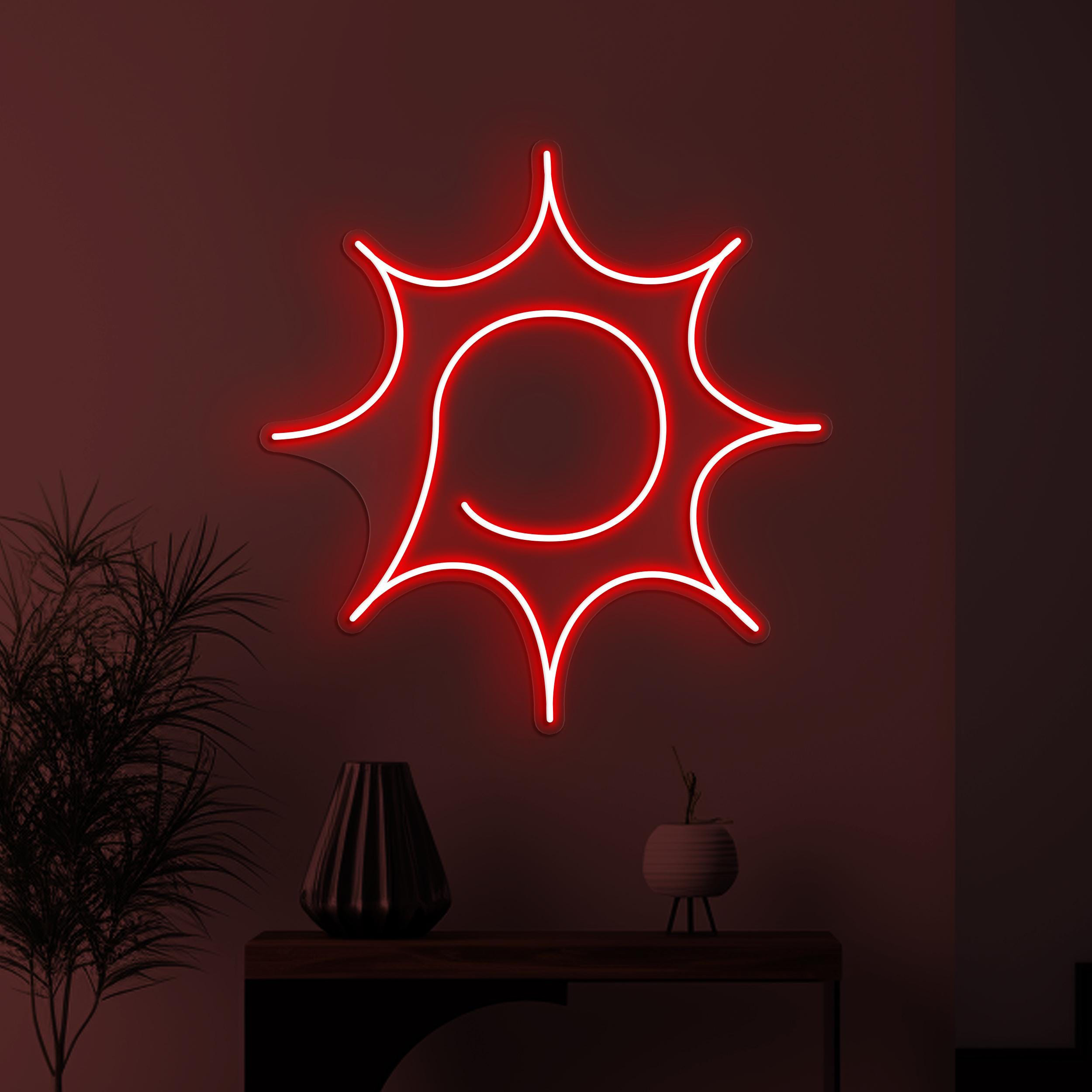 Sun Neon Sign, Sun LED Light, Home Wall Decor, Sun Symbol Wall Art, Kids Room Neon Light, Summer Vibes Led Sign, Bedroom Neon Wall Light