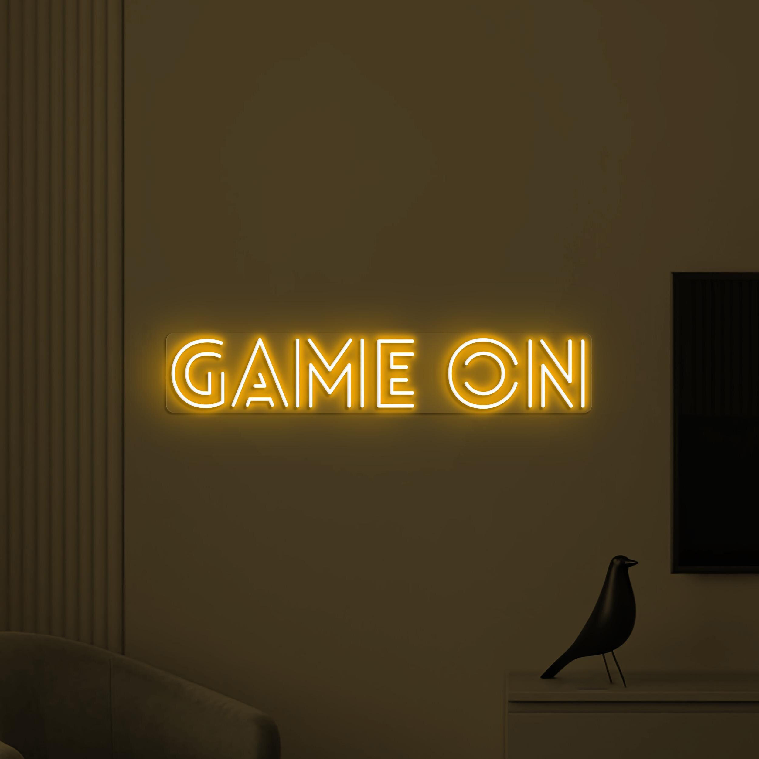 Game On Neon Sign, Game On LED Light, Gaming Zone Wall Decor, Video Game Neon Light, Custom Sign, Gift For Game Lover, Game Room Wall Art