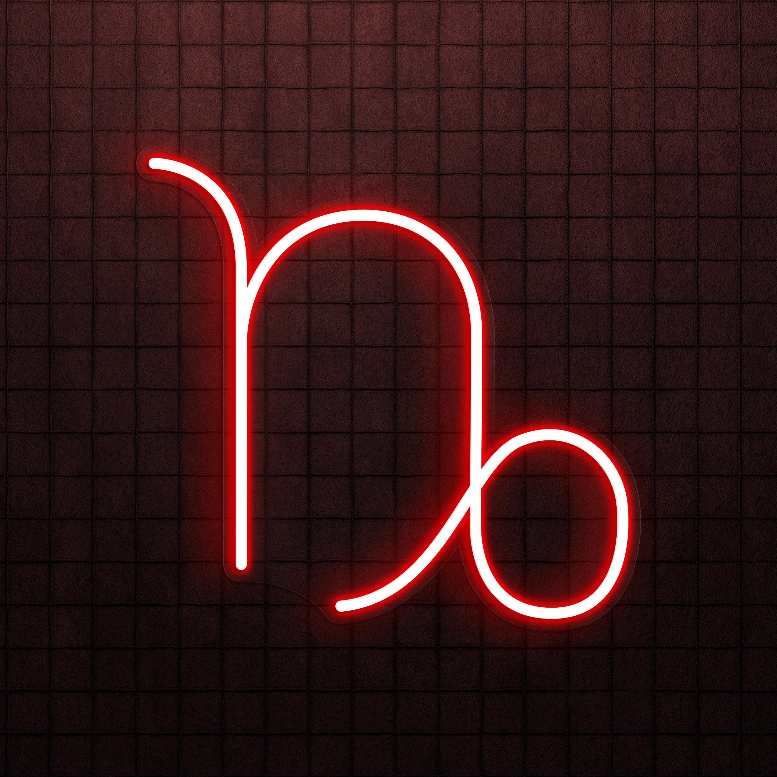 Capricorn Neon Sign, Capricorn LED Light, 3D Printed Wall Decor, Horoscope LED Neon Sign, Astrology Zodiac Wall Art, Zodiac Symbols Decor