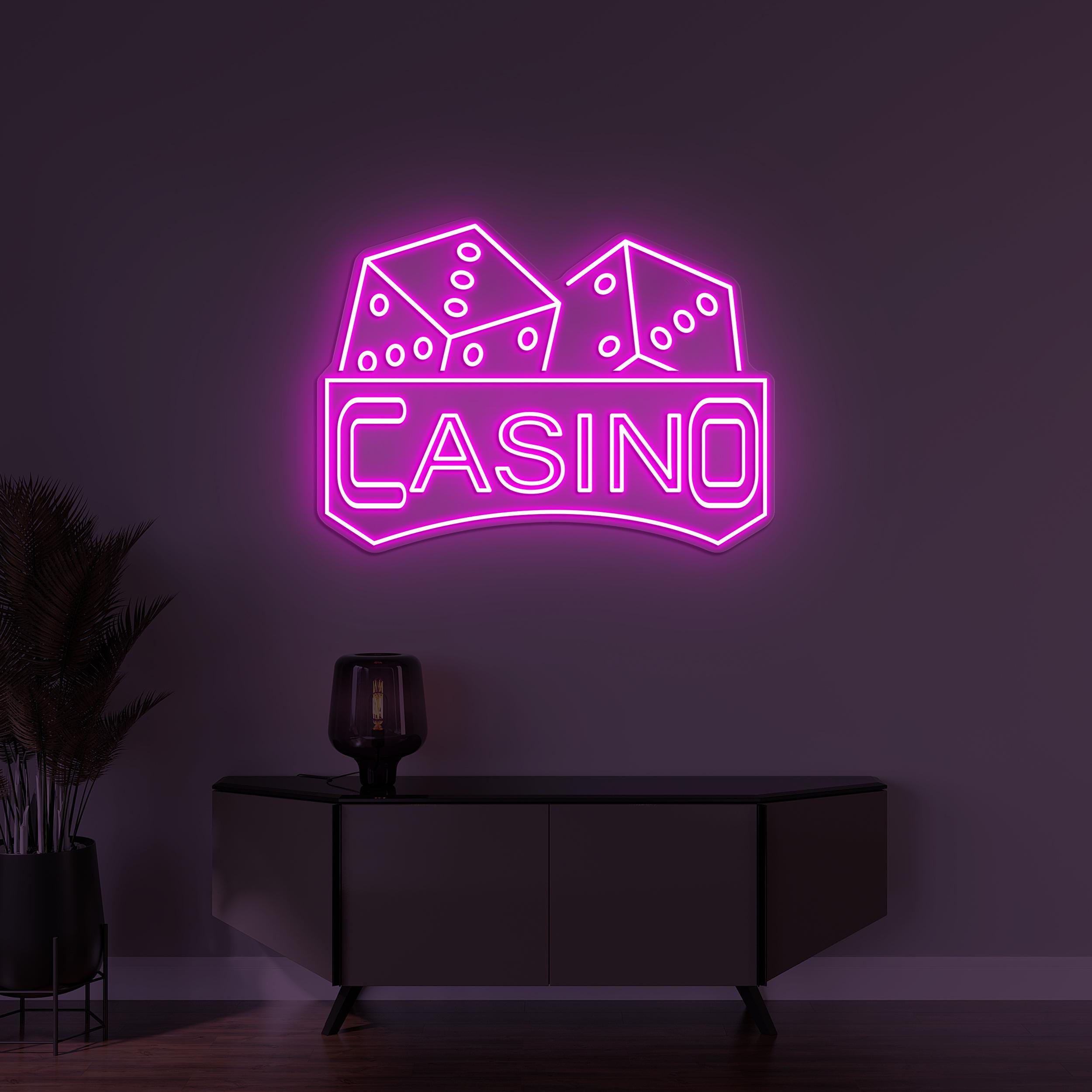Casino Neon Sign, Casino LED Light, Ludo Dice Wall Decor, Game Room Wall Art, Ludo Game Neon Sign, Lucky Dice Neon Decor, Party Wall Decor
