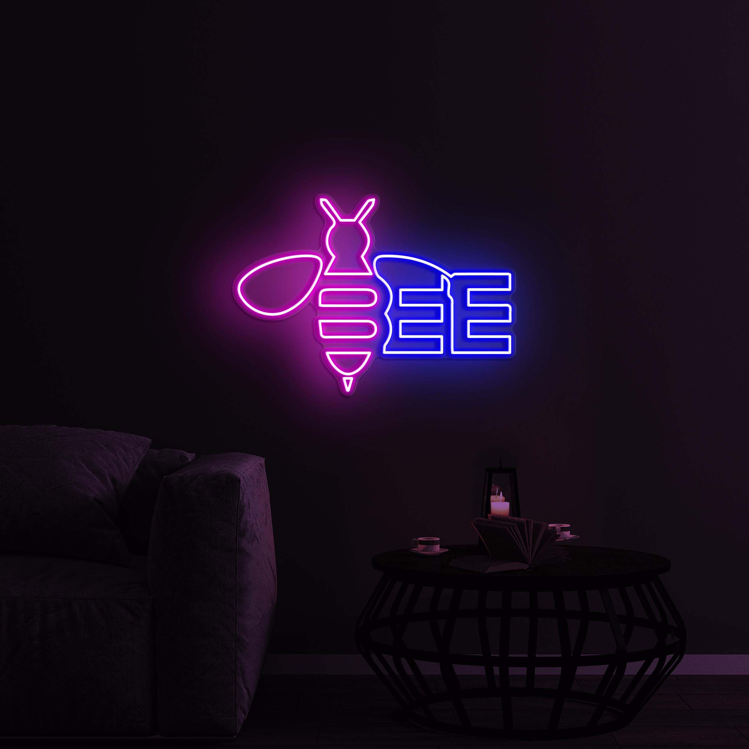 Bee Neon Sign, Bee LED Light, Honey Bee Wall Decor, Beekeeper Light Gift, Bee Ornaments, Farm Wasp Insect Animal Neon Sign, Bee Wall Art