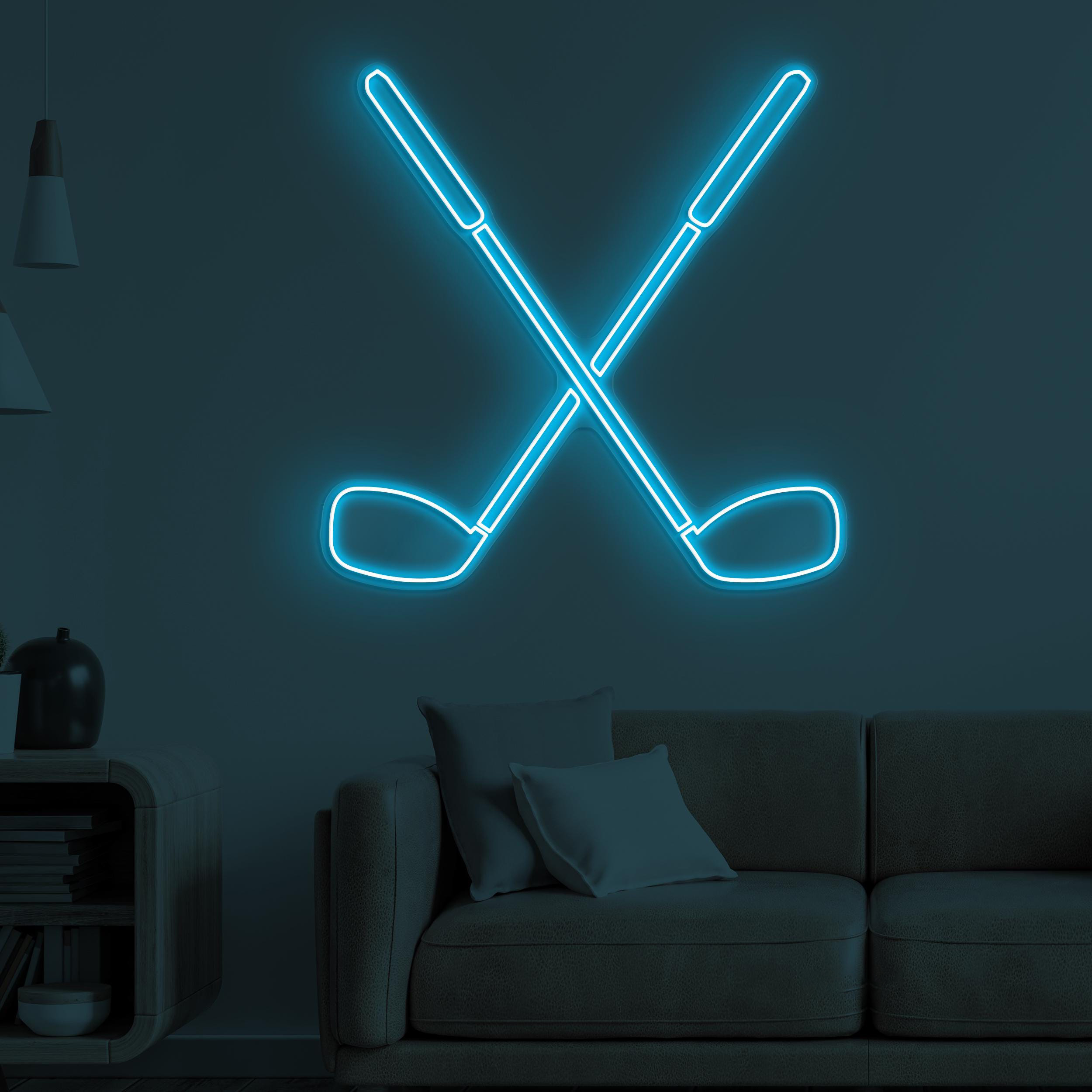 Golf Neon Sign, Golf LED Light, Golf Stick Wall Decor, Golf Club Wall Art, Game Room Neon Light, Sports Shop Neon Decor, Home Led Light