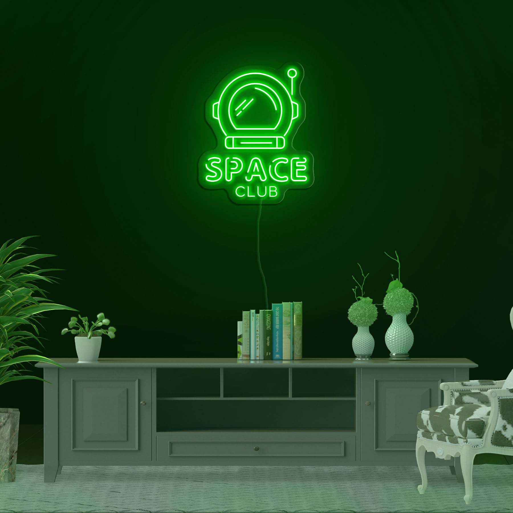 Astronaut Neon Sign, Space Club LED Light, Wall Decor, Room Lighting, Bedroom & Game Room Decorative Astronaut Sign, Space Man Gift for Kid