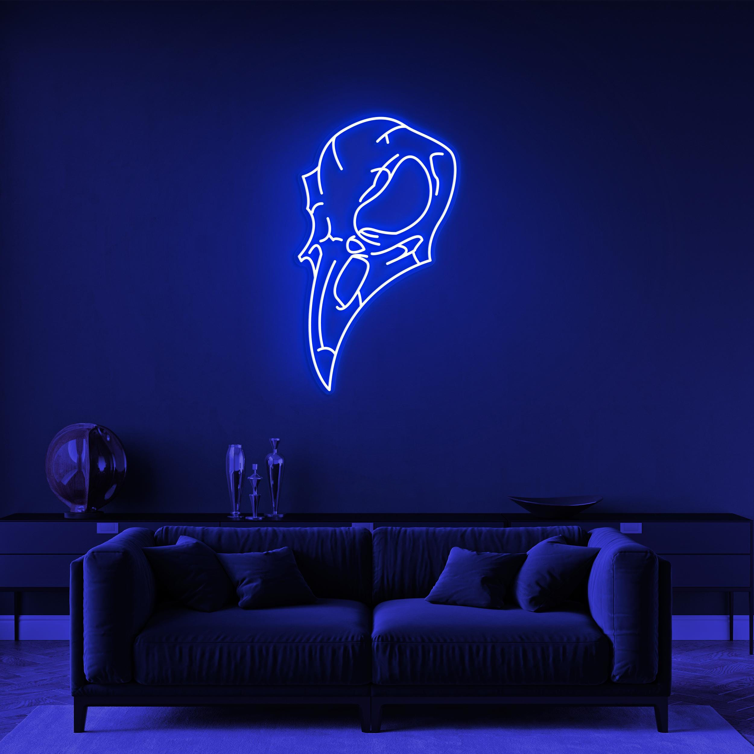 Bird Skull Neon Sign, Bird Skull LED Light, Crow Skull LED Neon Art, Birds Shop Decor, Horror Room Decor, Death's Head Bird Neon Art, Gift