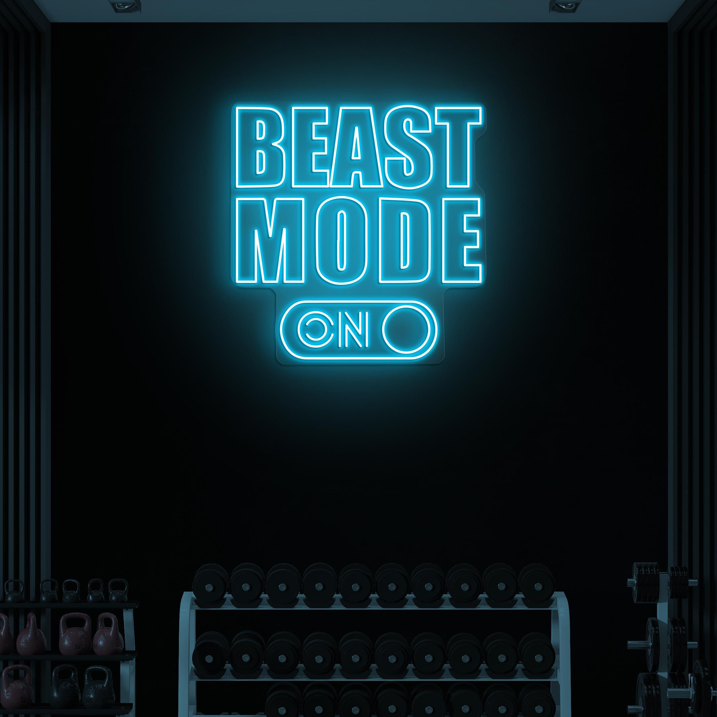 Beast Mode Neon Sign, Beast Mode On LED Light, Custom Neon Sign, Fitness Neon Sign, Housewarming Gift Art, Gym Neon Wall Art, Gym Lover Gift
