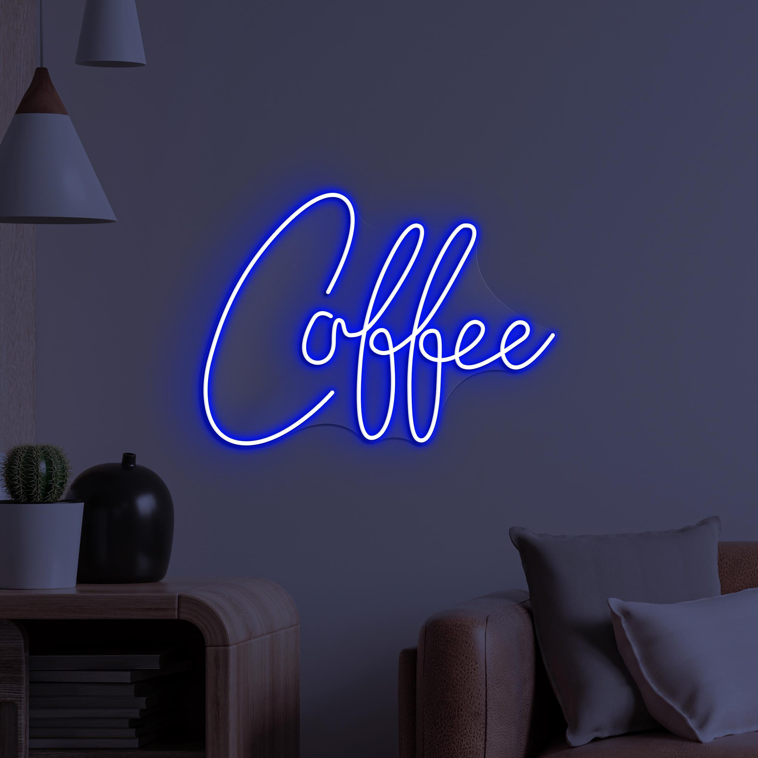 Coffee Neon Sign, Coffee LED Light, Coffee Business Logo Decor, Custom Coffee Wall Art, Coffee Shop Neon Light, Cafe, Bar, & Restaurant Art