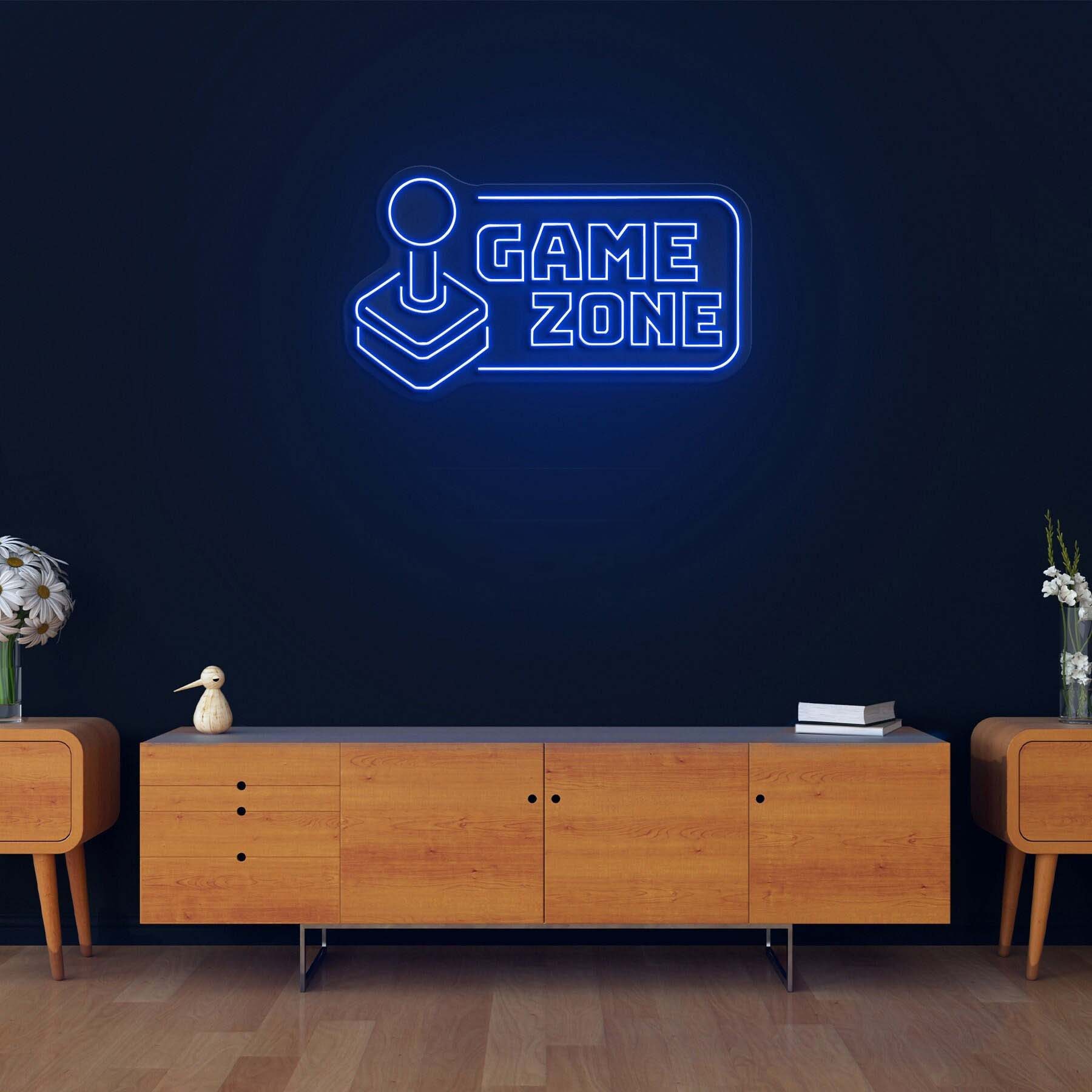 Game Zone Controller Neon Sign, Gaming Room Décor, Neon Signs for Gamer Room, LED Signs for Game Room, Gamer Gift Ideas, Gaming Decor Sign