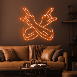 Rock Hand Neon Sign, Music LED Light, Positive Wall Decor, Rock Wall Art, Custom Peace Neon Sign, Rock Finger Neon Decor, Game Room Light