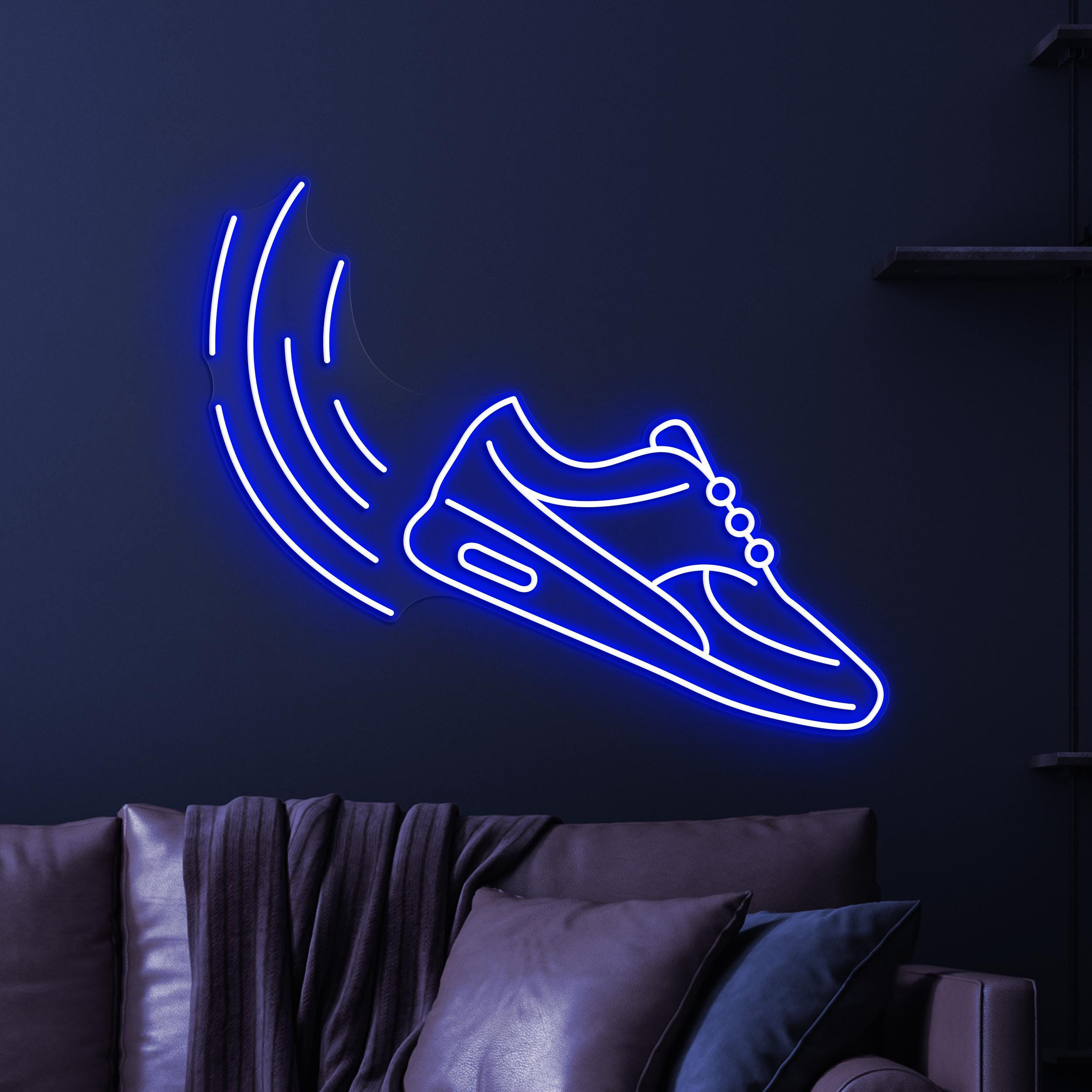 Running Shoe Neon Sign, Running Shoe LED Light, Sports Shoes Wall Art, Home Wall Decor, Shoe Shop Neon Light, Sports Lover Gift, Custom Sign