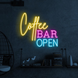 Coffee Bar Open Neon Sign, Coffee Bar Open LED Light, Coffee Shop Wall Decor, Open Logo Neon Art, Cafe Bar Neon Light, Gift for Coffee Lover