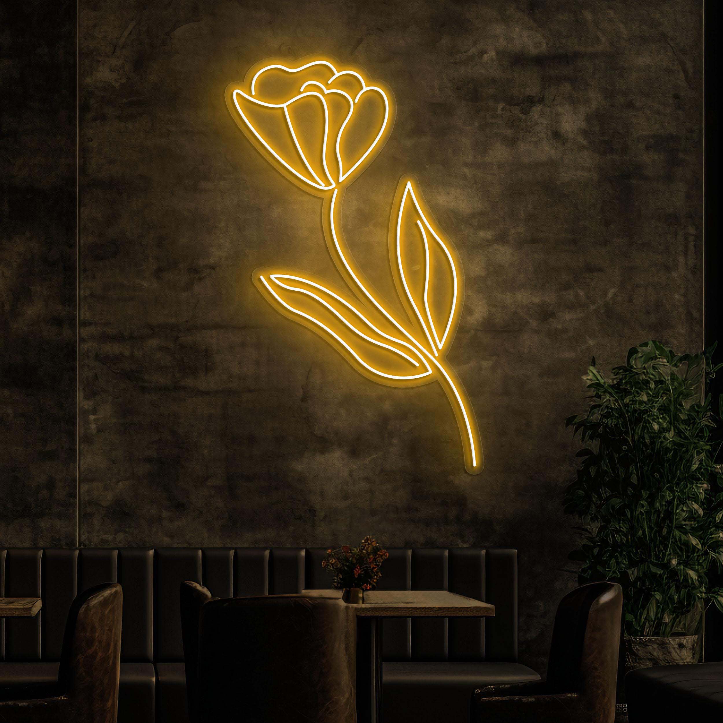 Tulip Flower Neon Sign, Tulip Flower LED Light, Tulip LED Neon Art, Decor for Home, Party, Garden & Yard, Mother‘s day Special, Gift for Her