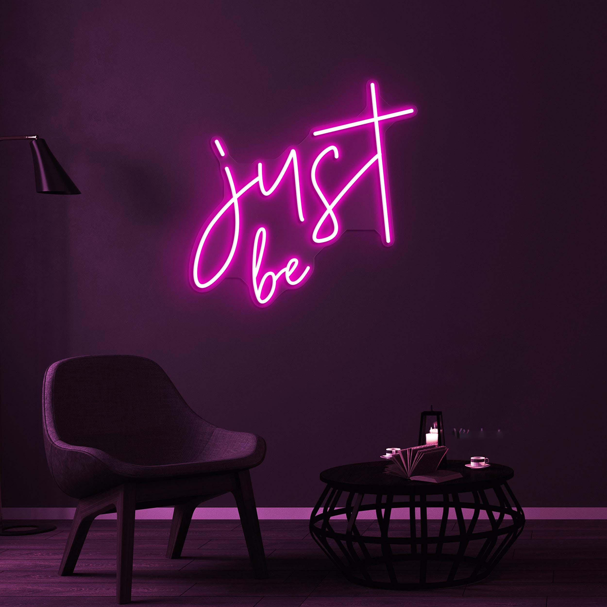 Just Be Neon Sign, Just Be LED Light, Home Wall Decor, Bedroom Wall Art, Self-Love Wall Light, Customized Neon Sign, Be Yourself Led Sign