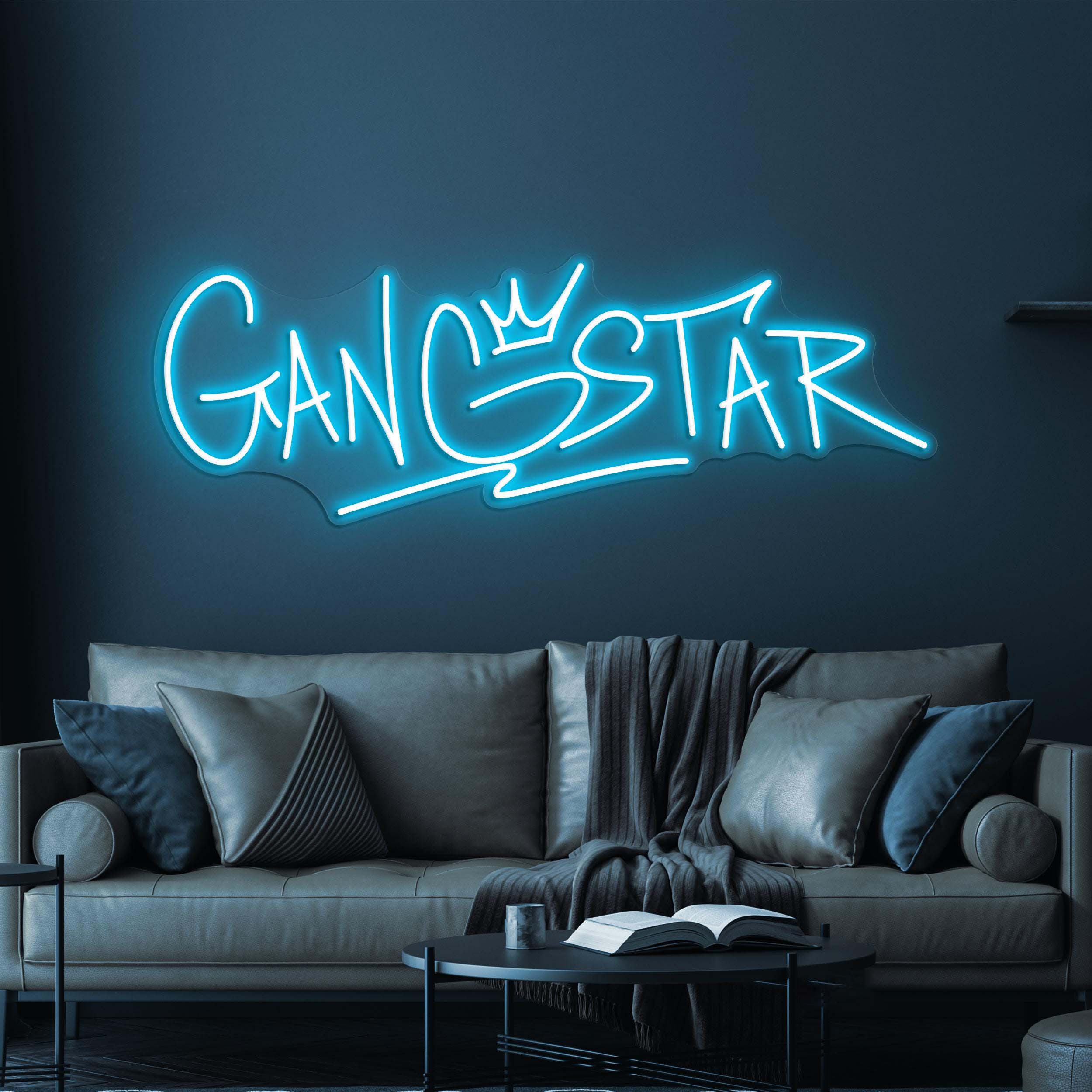 Gangstar Neon Sign, Gangstar LED Light, Gangstar Wall Decor, King Neon Sign, Game Room Wall Decor, Personalized Gangstar Neon Sign