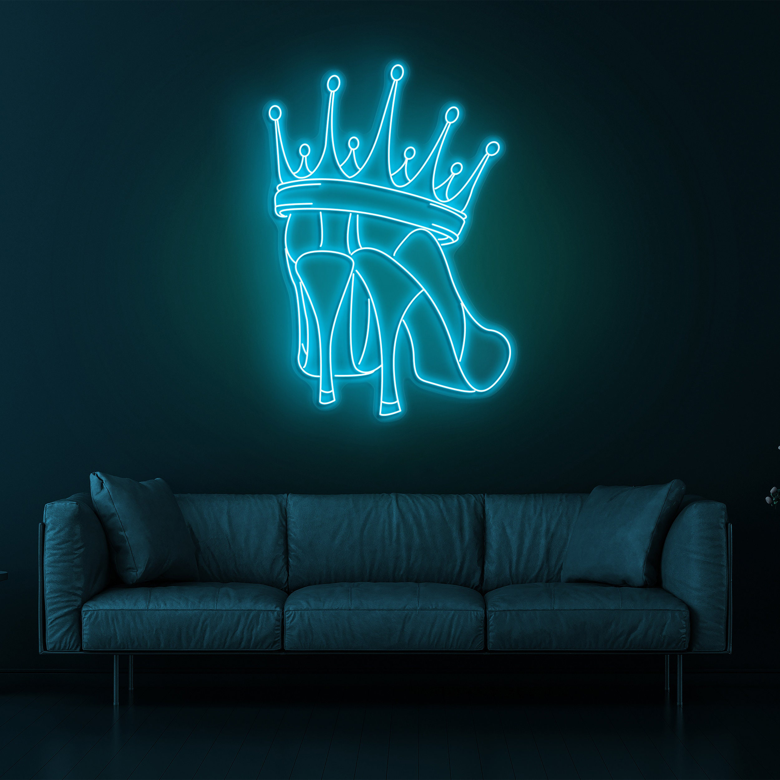 Queen Shoes Neon Sign, Crown Neon Light, Girly Bedroom and Salon Décor, Shoe Neon Sign for Weddings, Parties, Game Rooms, and More, Gift