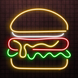 Burger Neon Sign, Burger LED Light, Burger Shop Wall Decor, Fast Food Wall Art, Hamburger Neon Decor, Restaurant Neon Light, Burger Lover