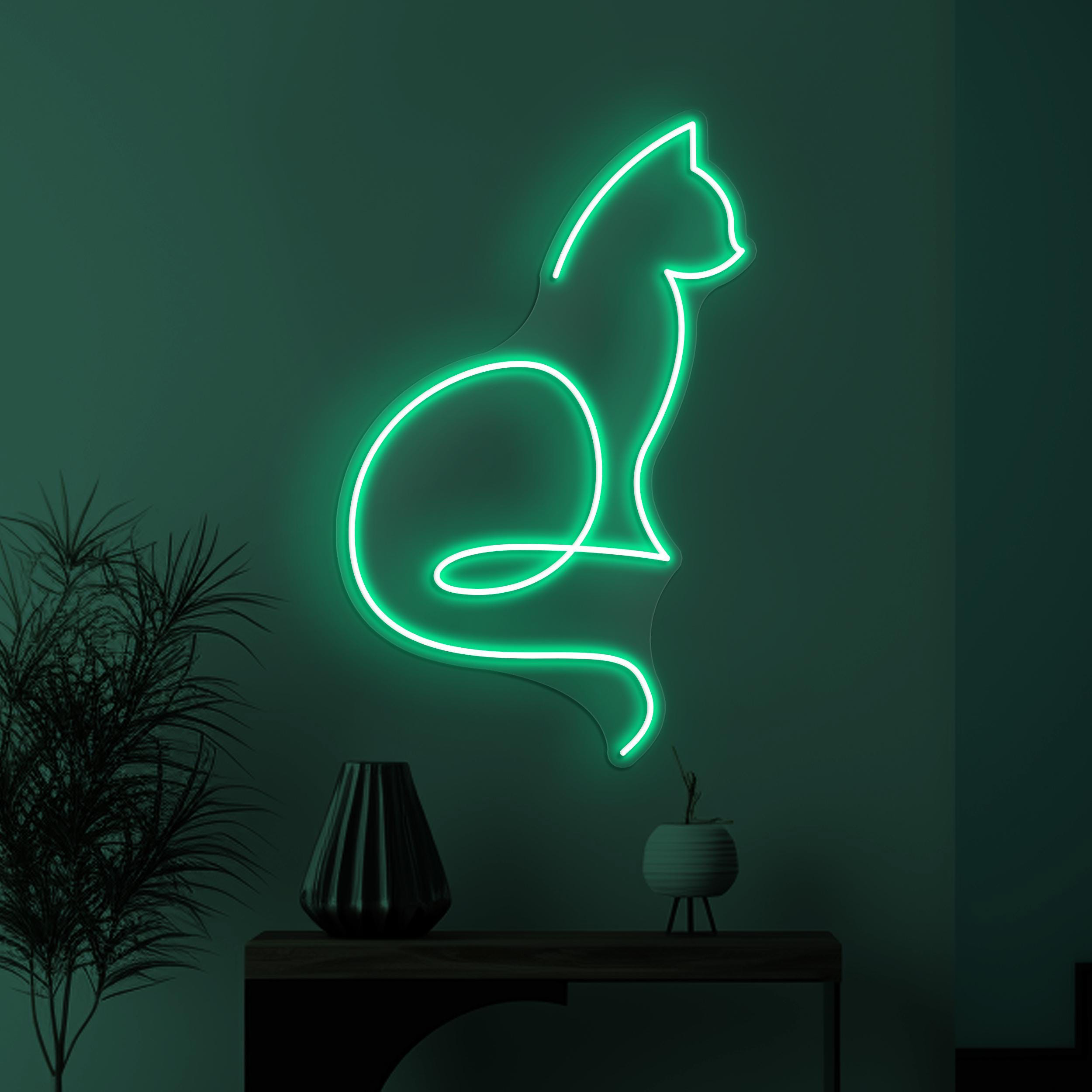 Cat Neon Sign, Cat LED Light, Cute Kitty Wall Decor, Nursery Room Wall Art, Cat Neon Sign for Home, Bar & Cafe Decor, Pet Shop Neon Light