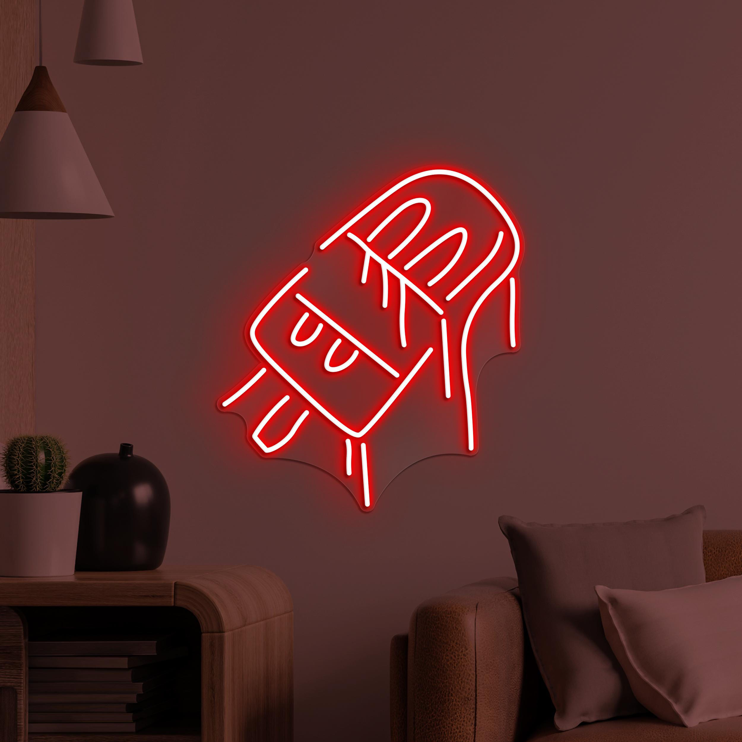 Popsicle Neon Sign, Popsicle LED Light, Nursery Room Wall Decor, Ice Cream Wall Art, Frozen Treat Neon Light, Ice Cream Shop Neon Decor
