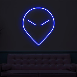 Alien Face Neon Sign, Alien Face LED Light, Alien Head Wall Decor, Game Room Wall Art, Home Neon Light, Kids Room Sign, Led Neon Art, Gift