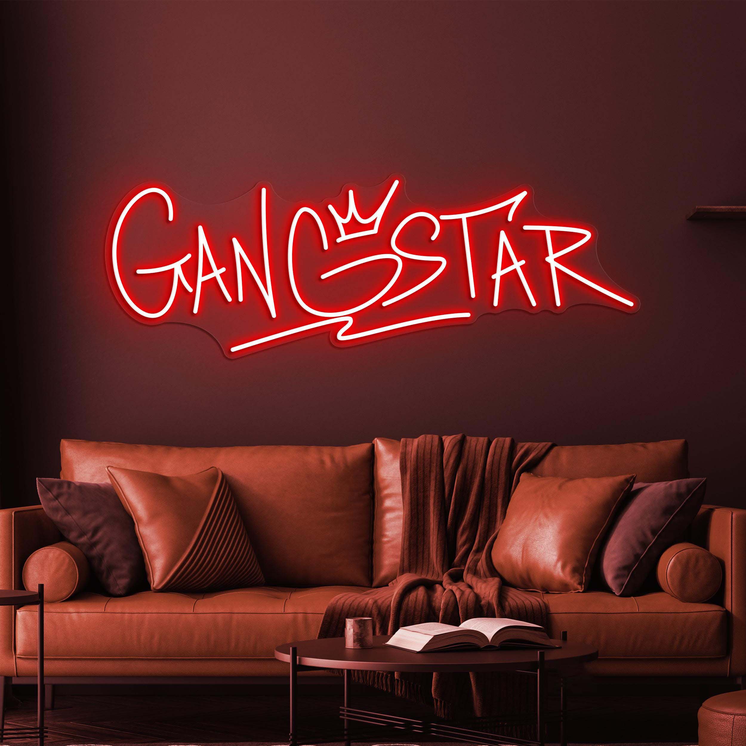 Gangstar Neon Sign, Gangstar LED Light, Gangstar Wall Decor, King Neon Sign, Game Room Wall Decor, Personalized Gangstar Neon Sign