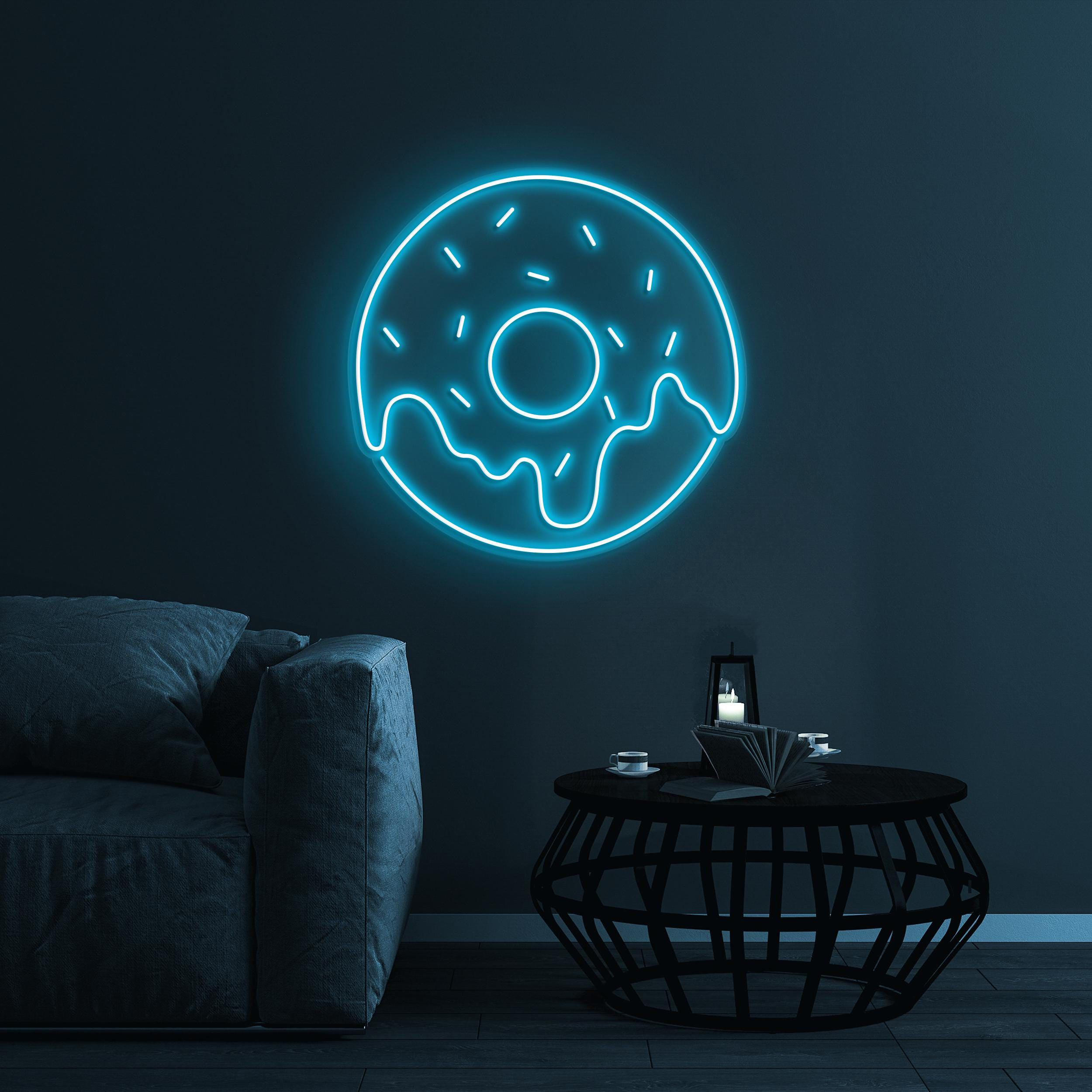 Donut Neon Sign, Donut LED Light, Yummy Donut Wall Art, Cafe Wall Decor, Home Wall Decor, Kitchen Decor, Party Decor, Donut Lover's Wall Art