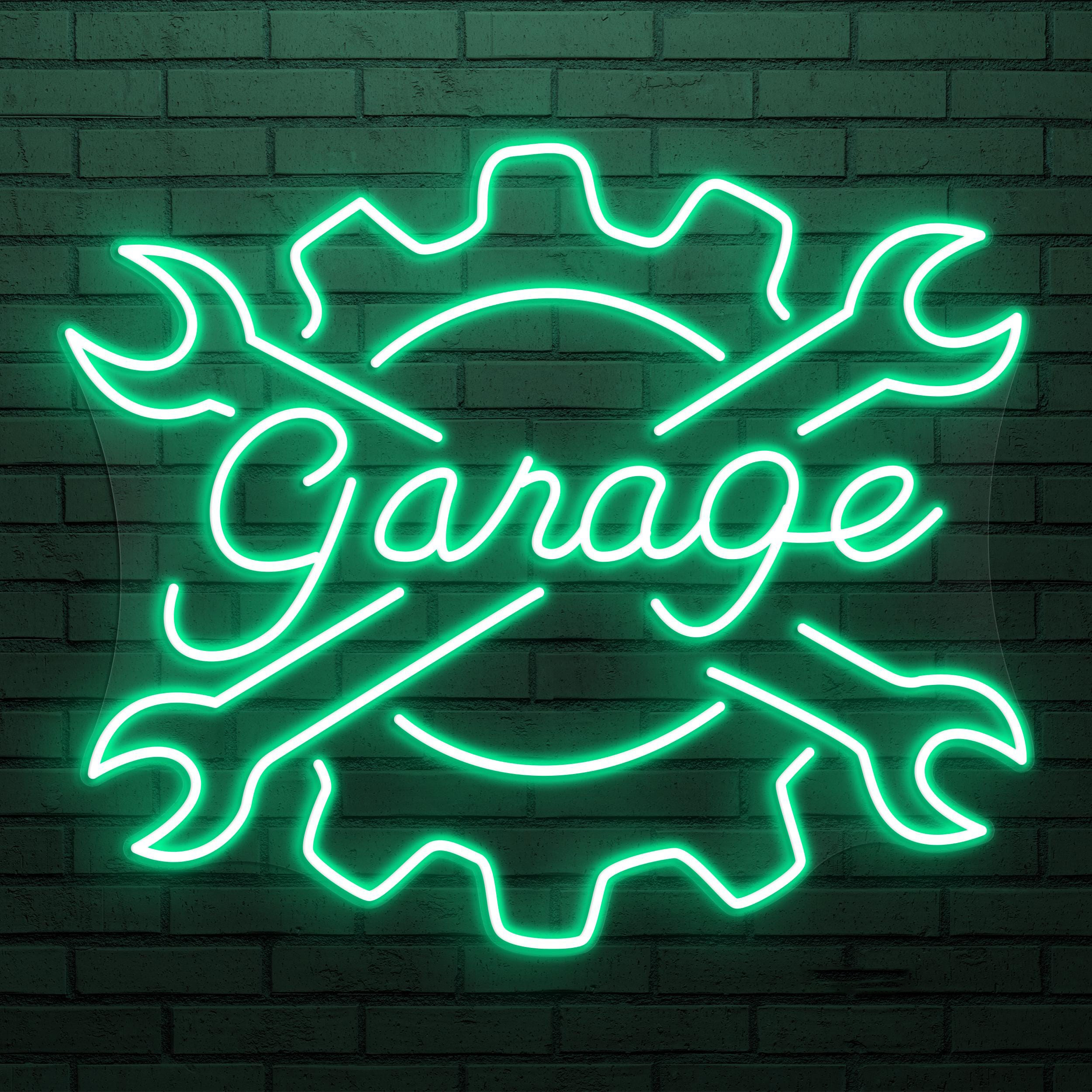 Garage Neon Sign, Garage LED Light, Mechanic Tools Wall Art, Auto Shop Wall Decor, Wrench Neon Art, Workshop Neon Light, Man Cave Decor