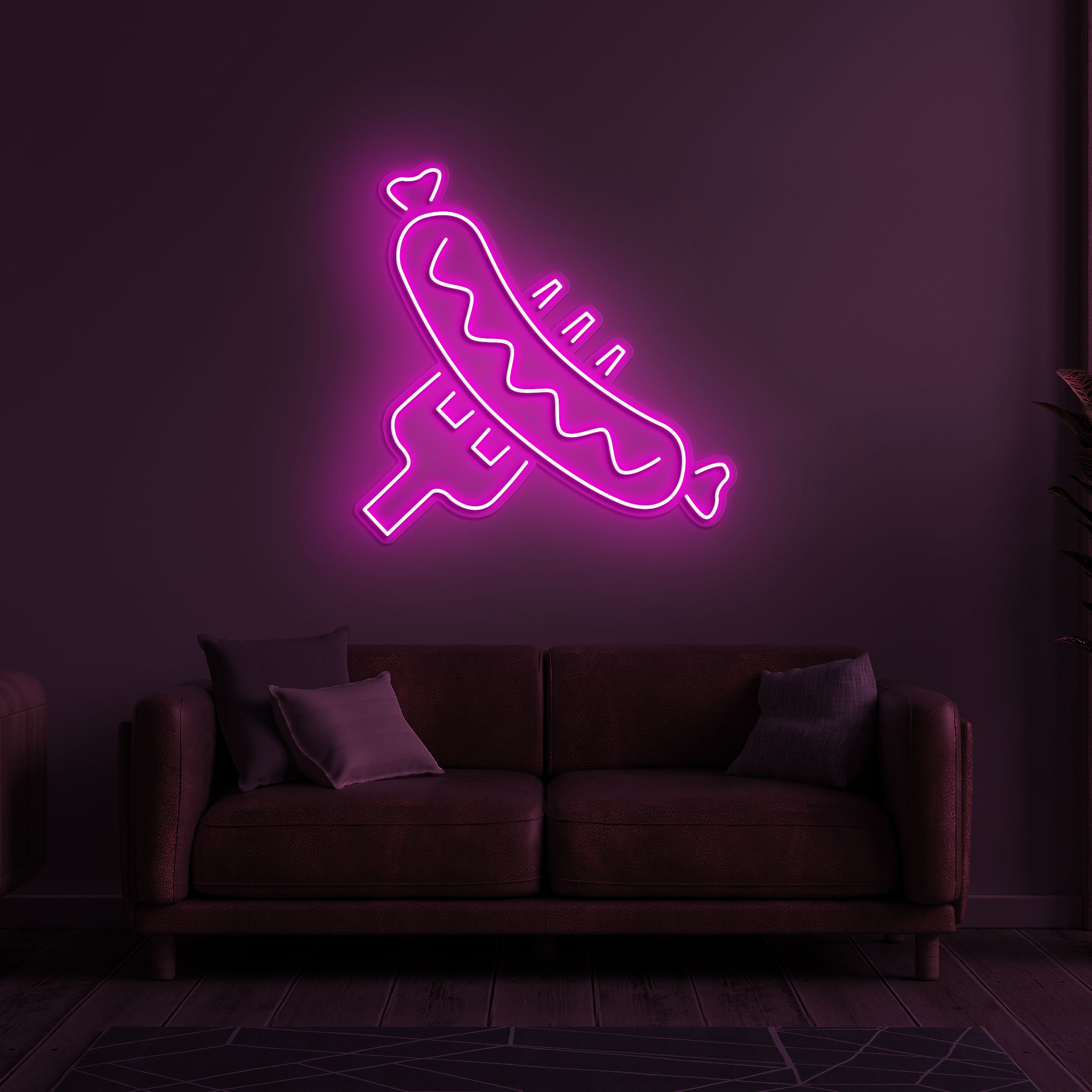 Hotdog Neon Sign, LED Light for Hotdog Fans, Wall Decor for Restaurant or Kitchen, Neon Lights for Hotdog Shop, Birthday Party Gift Wall Art