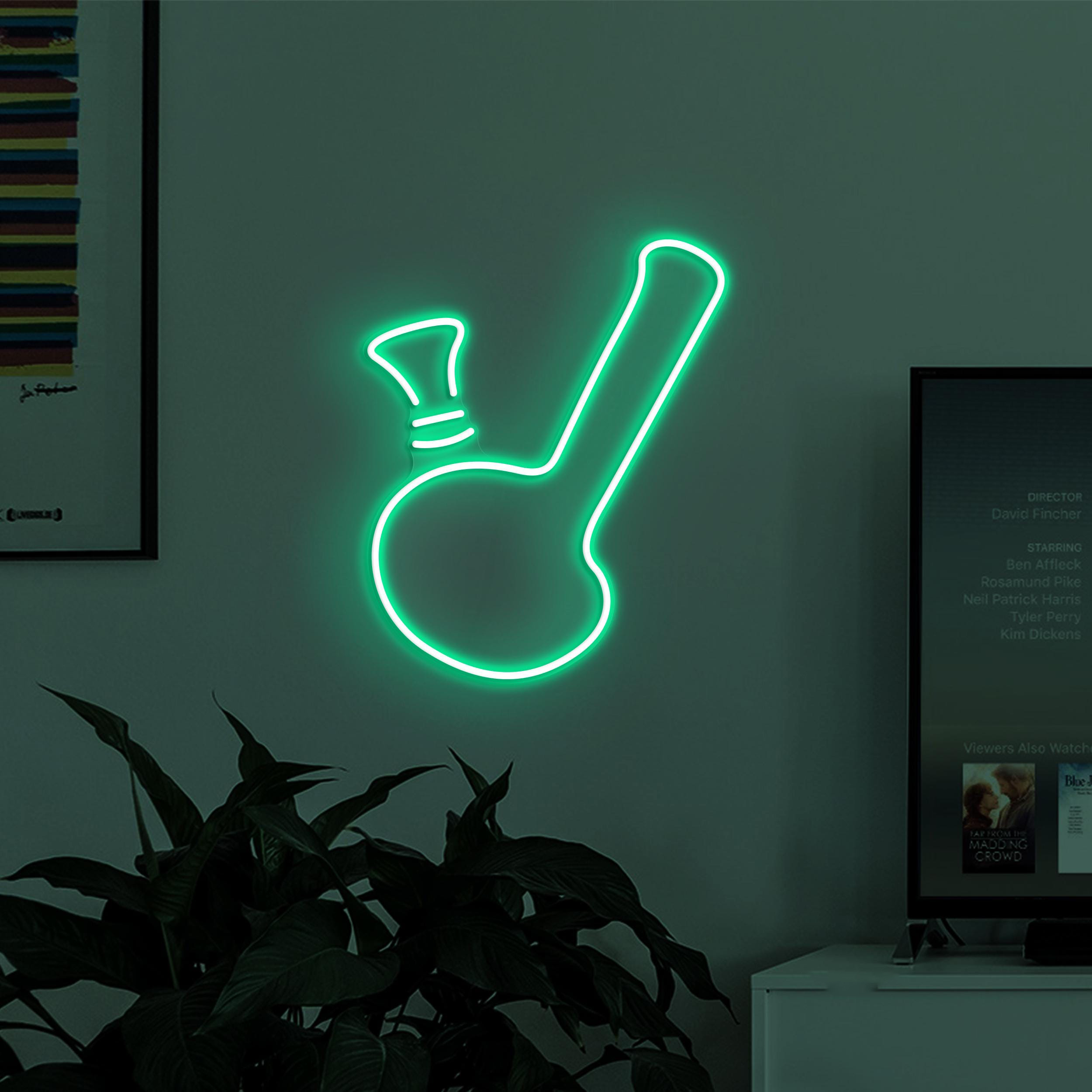 Bong Neon Sign, Bong LED Light, Smoke Shop Wall Art, Dorm Room Wall Decor, Home Neon Light, Cafe and Bar Neon Decor, Game Room Neon Decor