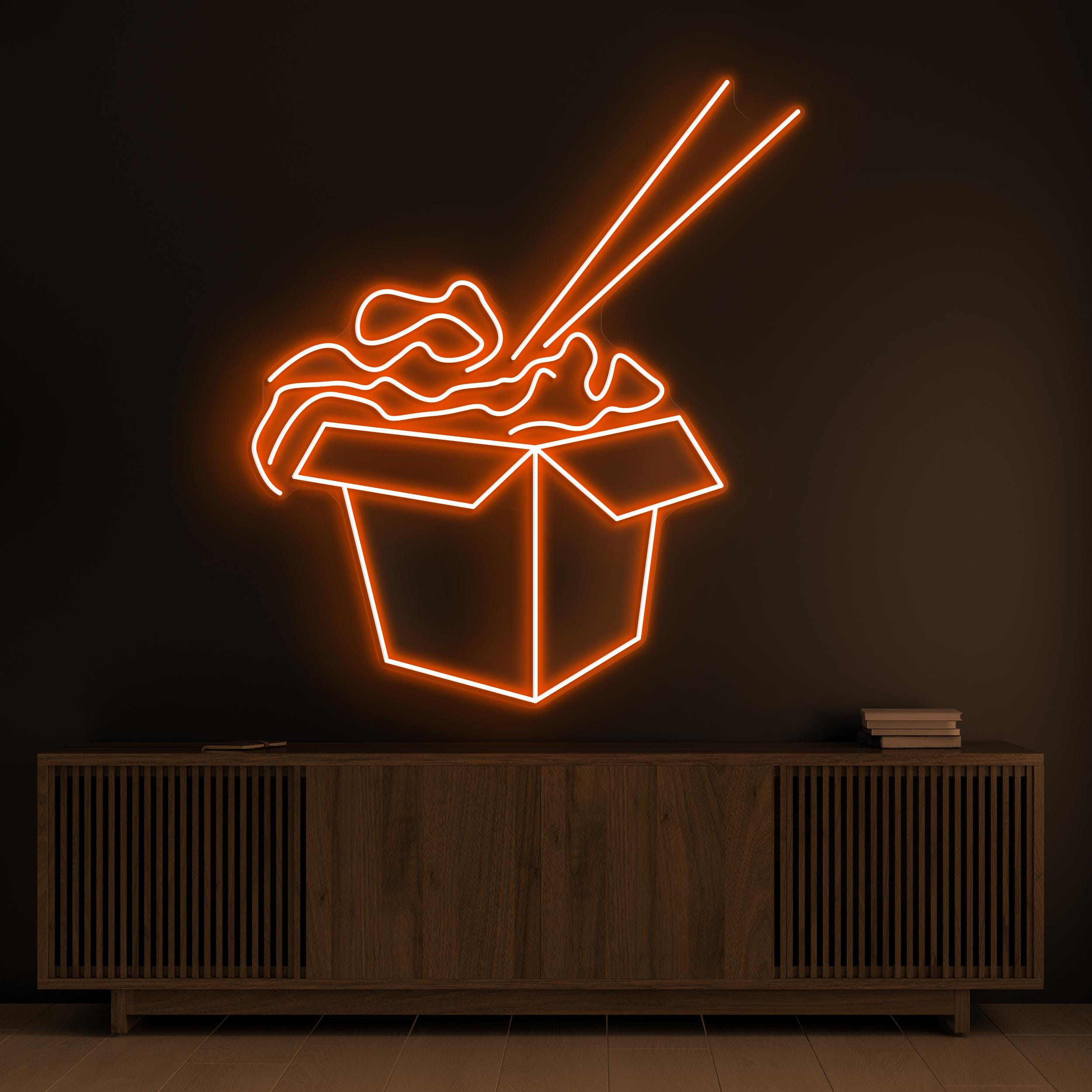 Ramen Box Neon Sign, Ramen Box LED Light, Noodle Wall Decor, Asian Food Neon Sign, Ramen Shop Wall Sign, Chinese Restaurants Neon Decor