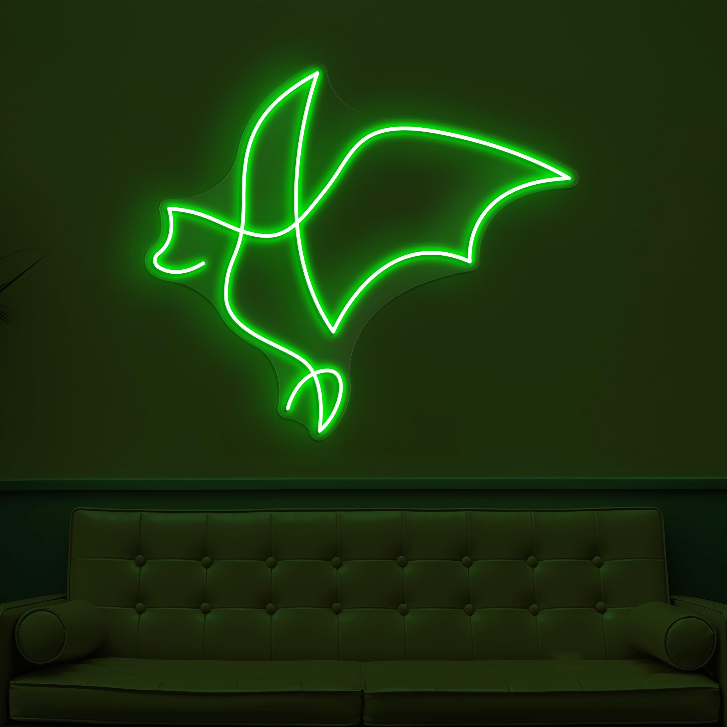 Bat Neon Sign, Bat LED Light, Flying Bat Wall Decor, Spooky Bat Wall Art, Animal Shop Neon Light, Game Room Neon Sign, Bat Lovers Gift Idea