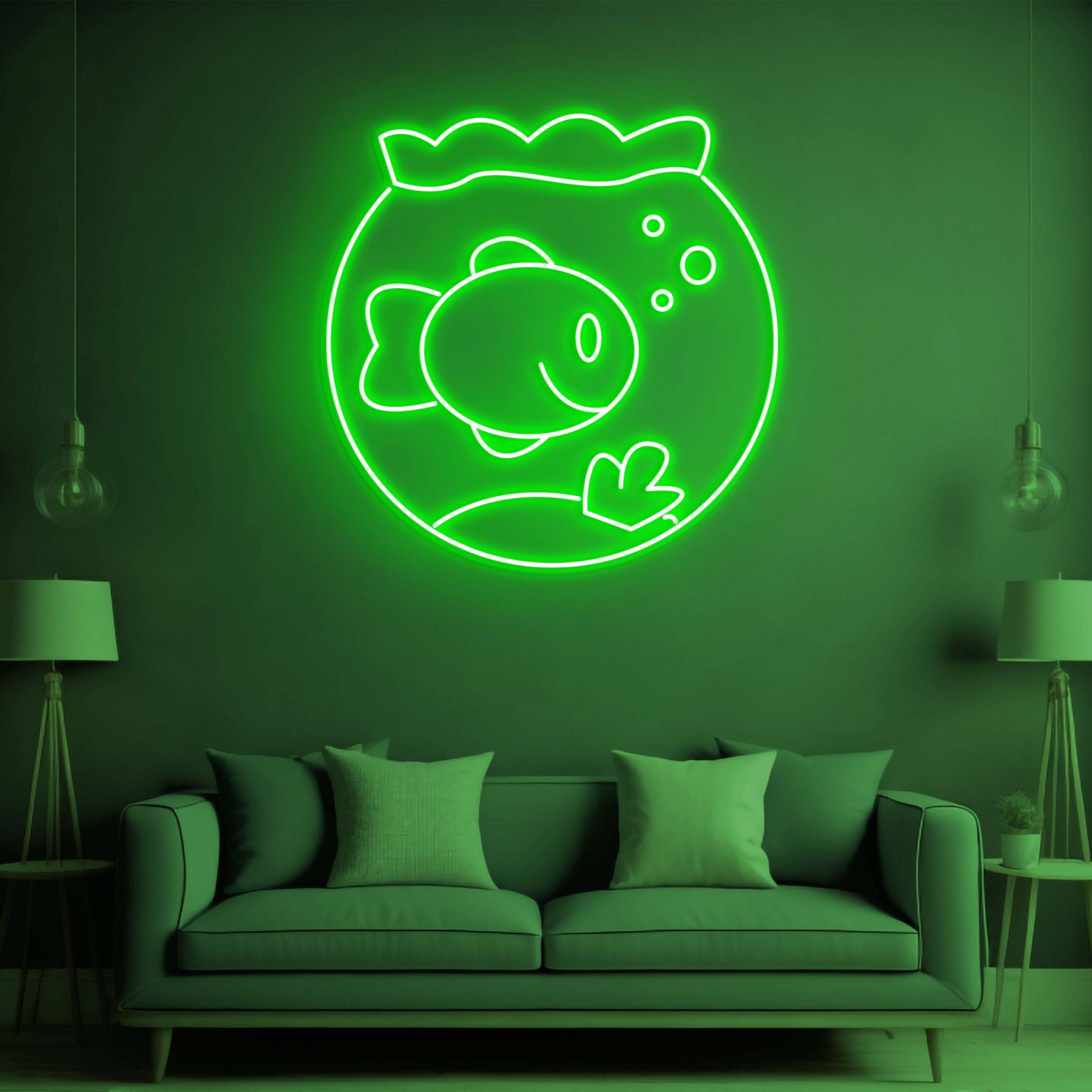 Fish Neon Sign, Fish Neon Light, Aquarium Theme Wall Art, Fish Tank Decoration, Gift for Aquarium Lovers, Fish Room Decor Sign,Home LED Sign