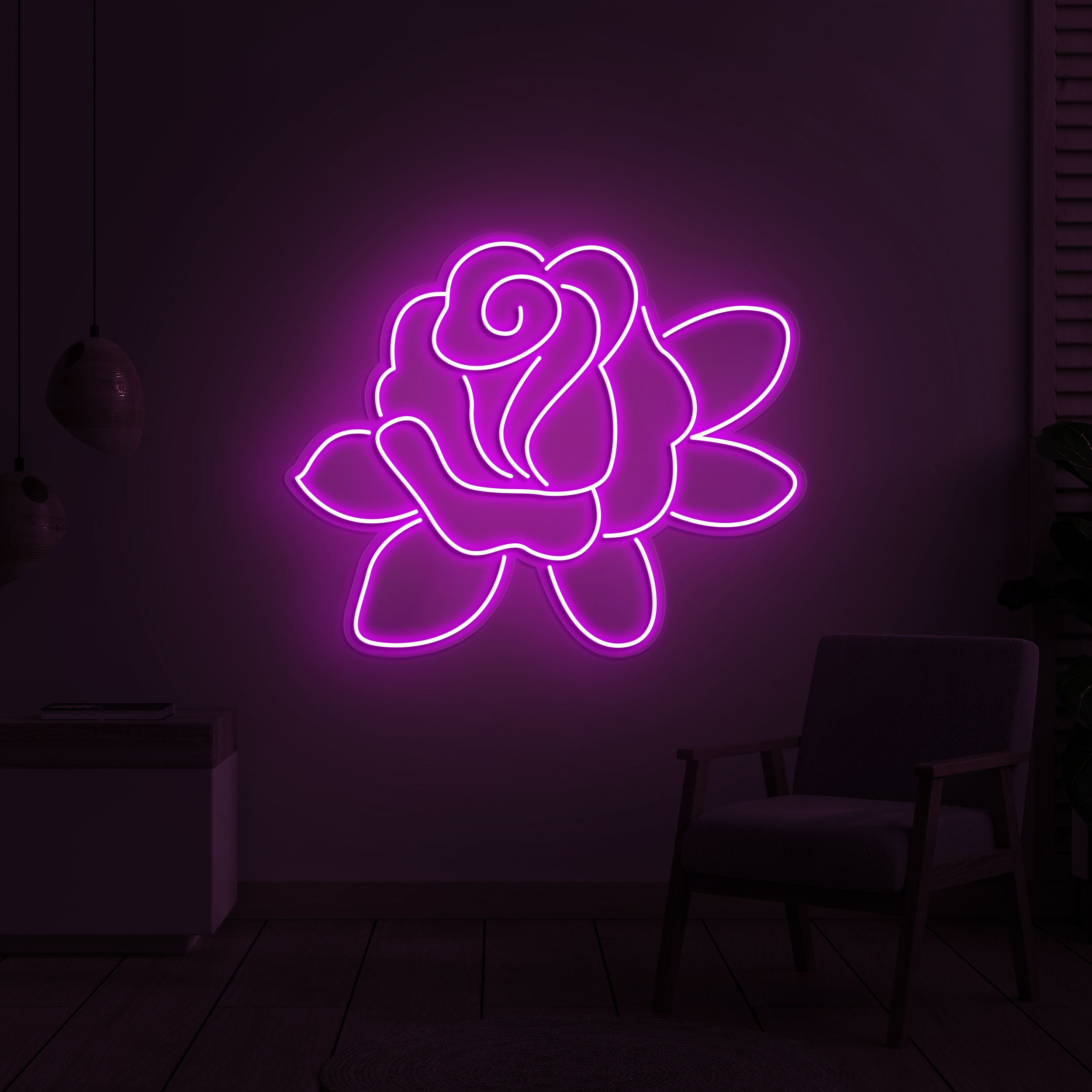 Rose Flower LED Neon Light, Rose LED Neon Sign, Wedding Decoration, Flower Neon Sign for Bedroom Home Wall Decor, Personalized Gift idea