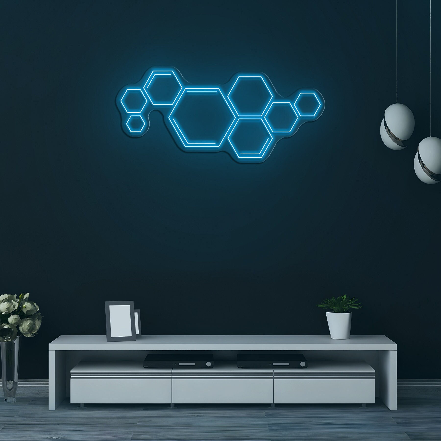 Honeycomb Neon Sign, Honeycomb Light, Nature Lover's Home Decor, LED Neon Light, Night Light, Bee Lover Gifts, Beekeeper Art Gift, Neon Sign