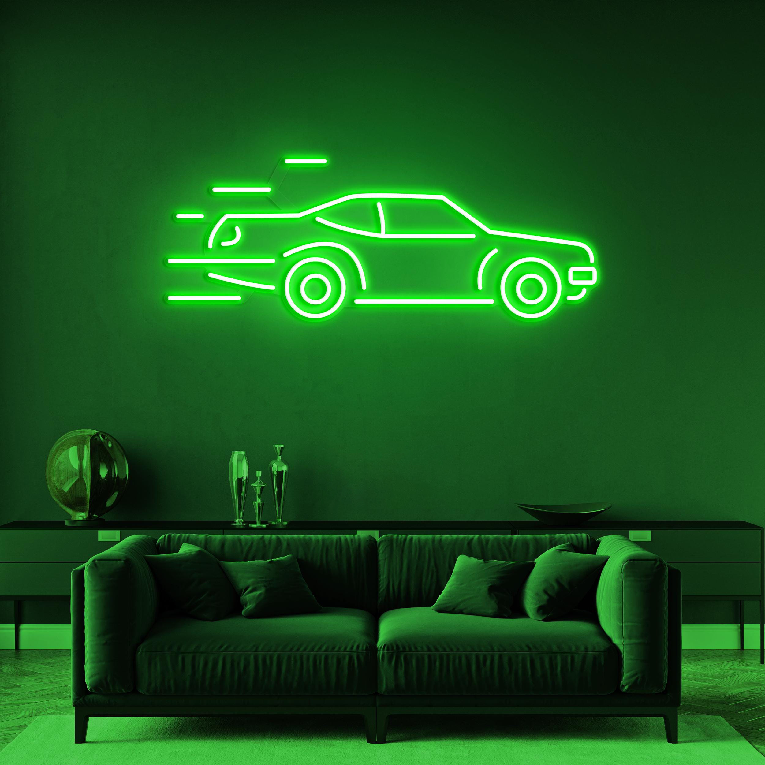 Sports Car Neon Sign, Sports Car LED Light, Racing Car LED Neon Art, Auto Shop Neon Sign, Car LED Sign, Game Room & Garage Decor, Home Decor
