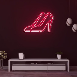 High Heel Neon Sign, LED Wall Decor for Fashionistas & Shoe Lovers, Room or Store Display, Neon Lights for Bedroom, Shoe Shop, Birthday Gift