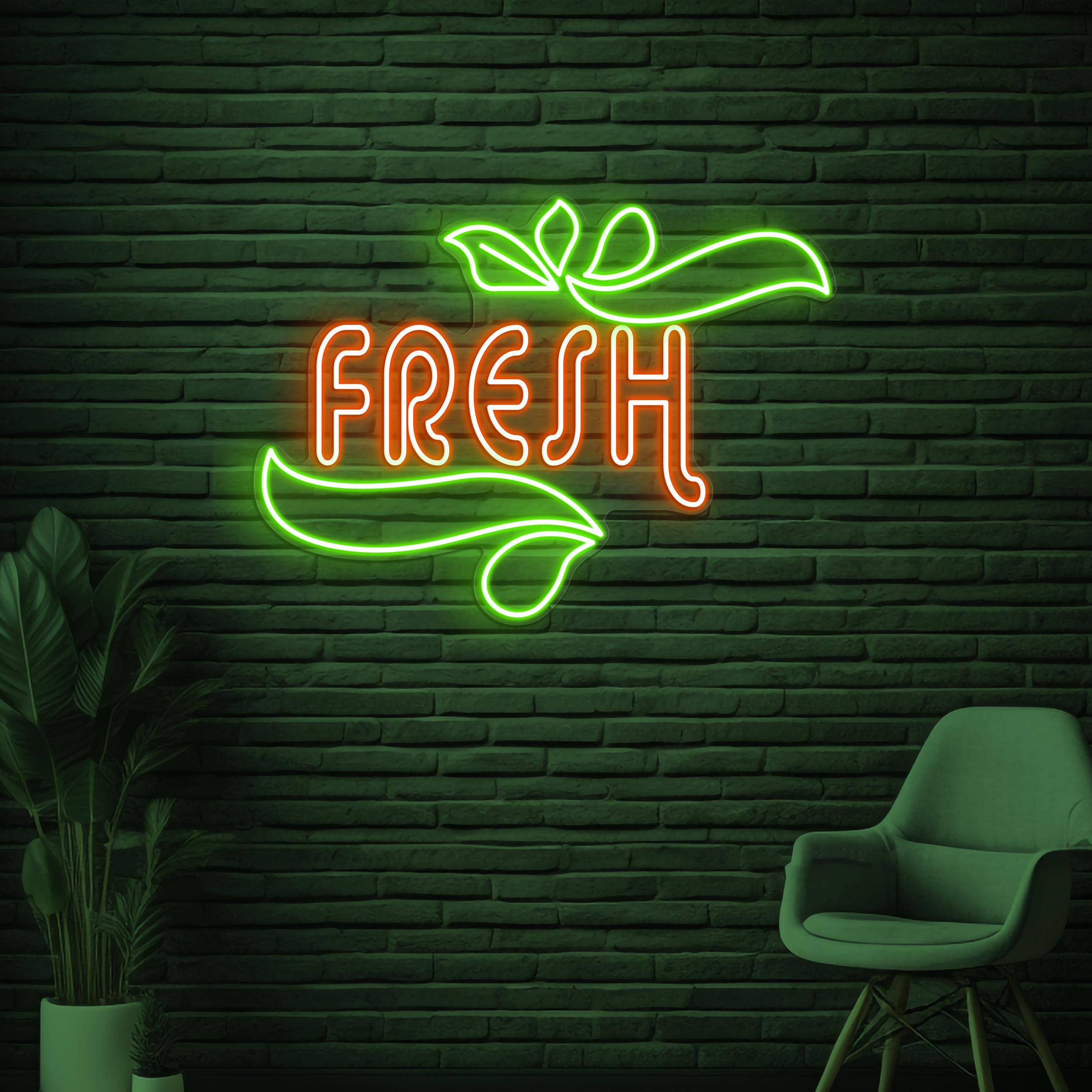 Fresh Neon Sign, Fresh LED Light, Fresh Logo Wall Decor, Shops Neon Art, Personalized Fresh Sign, Drink Corner Neon Sign, Led Wall Art Sign
