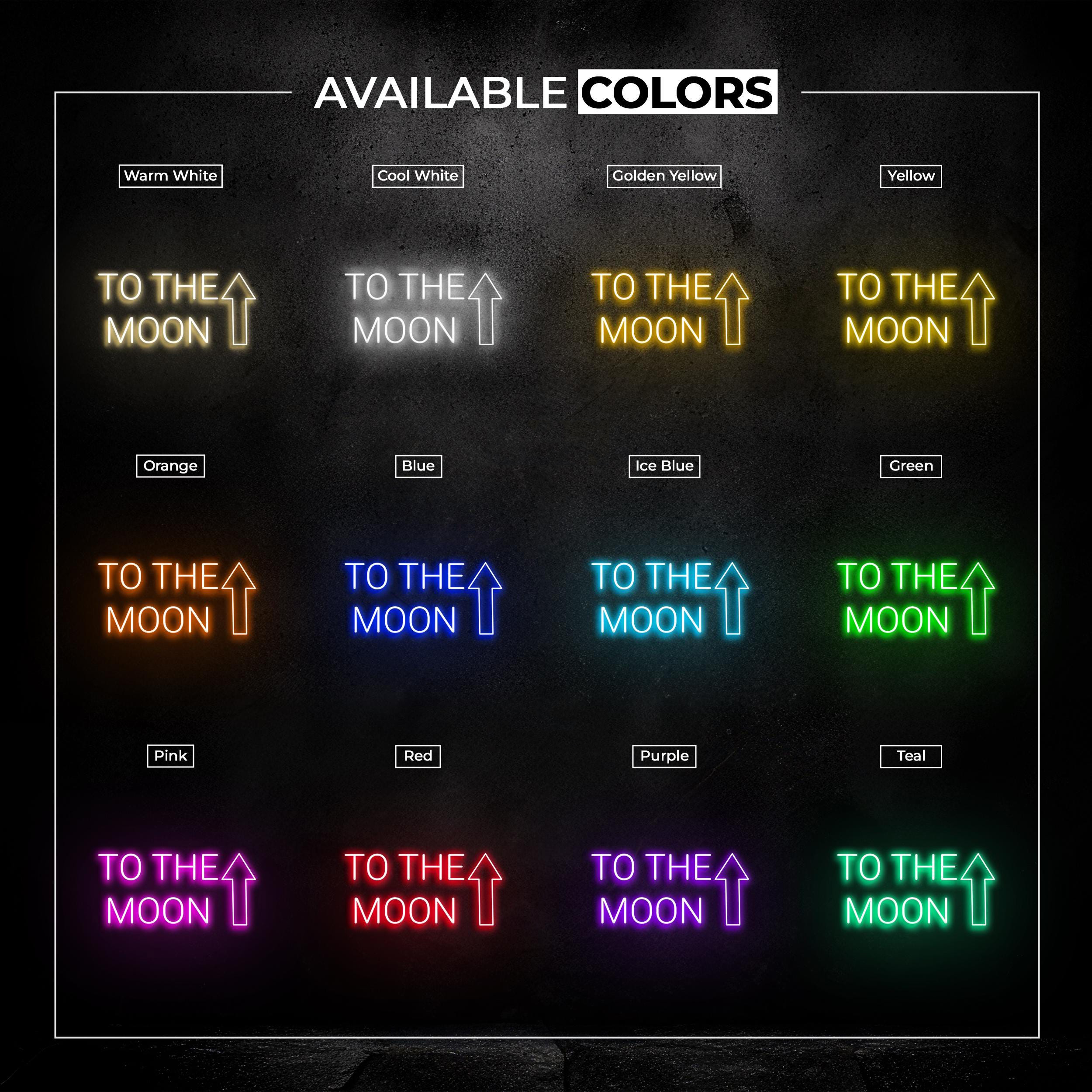 To the Moon Neon Sign, To the Moon LED Light, Bedroom Wall Decor, Wedding Wall Art, Engagement Party Backdrop Sign, Living Room Nron Light