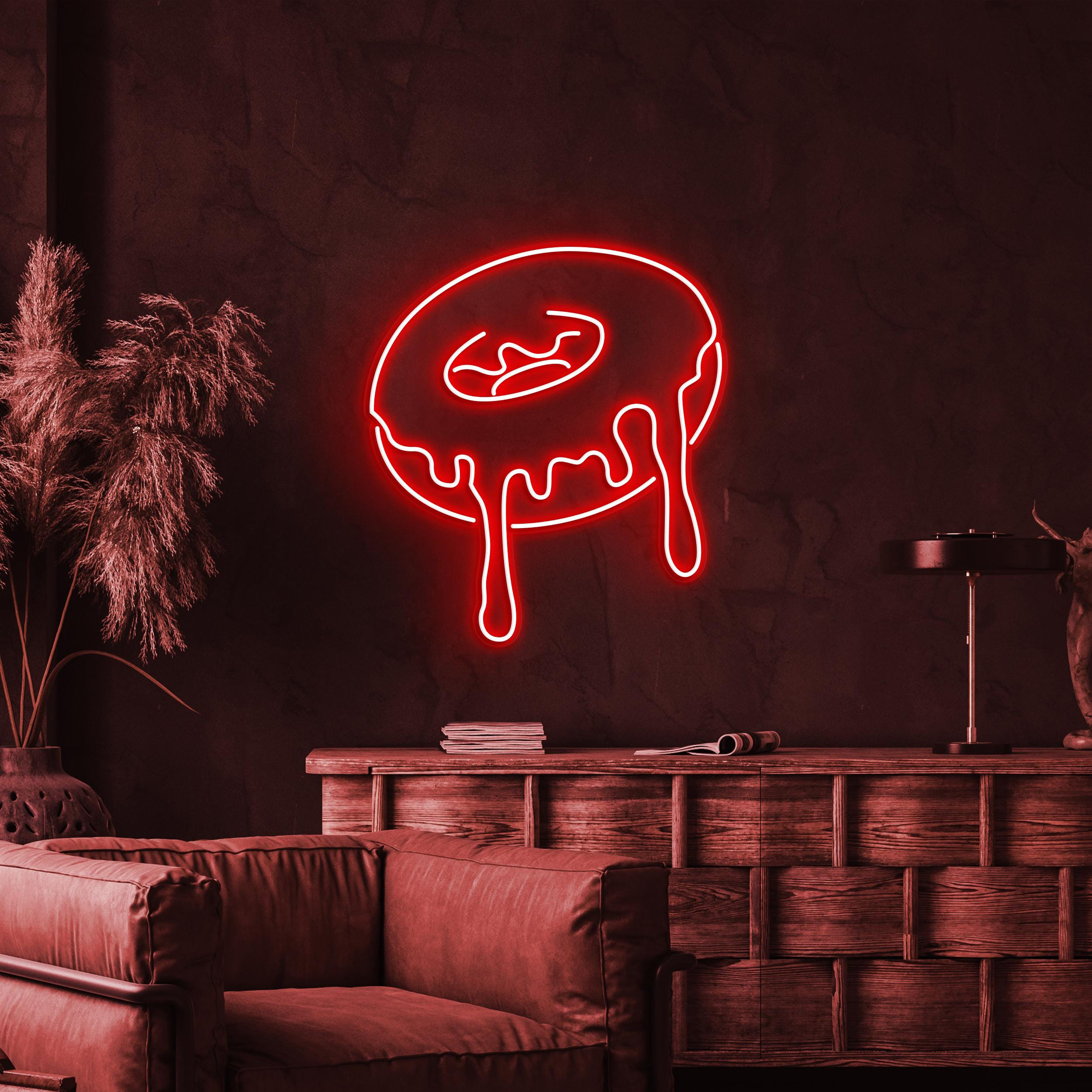 Donut Neon Sign, Donut LED Sign, Yummy Donut Wall Decor, Dessert Shop Art, Donut Cafe Wall Art, Kitchen Decor, Party Decor, Donut Lover's