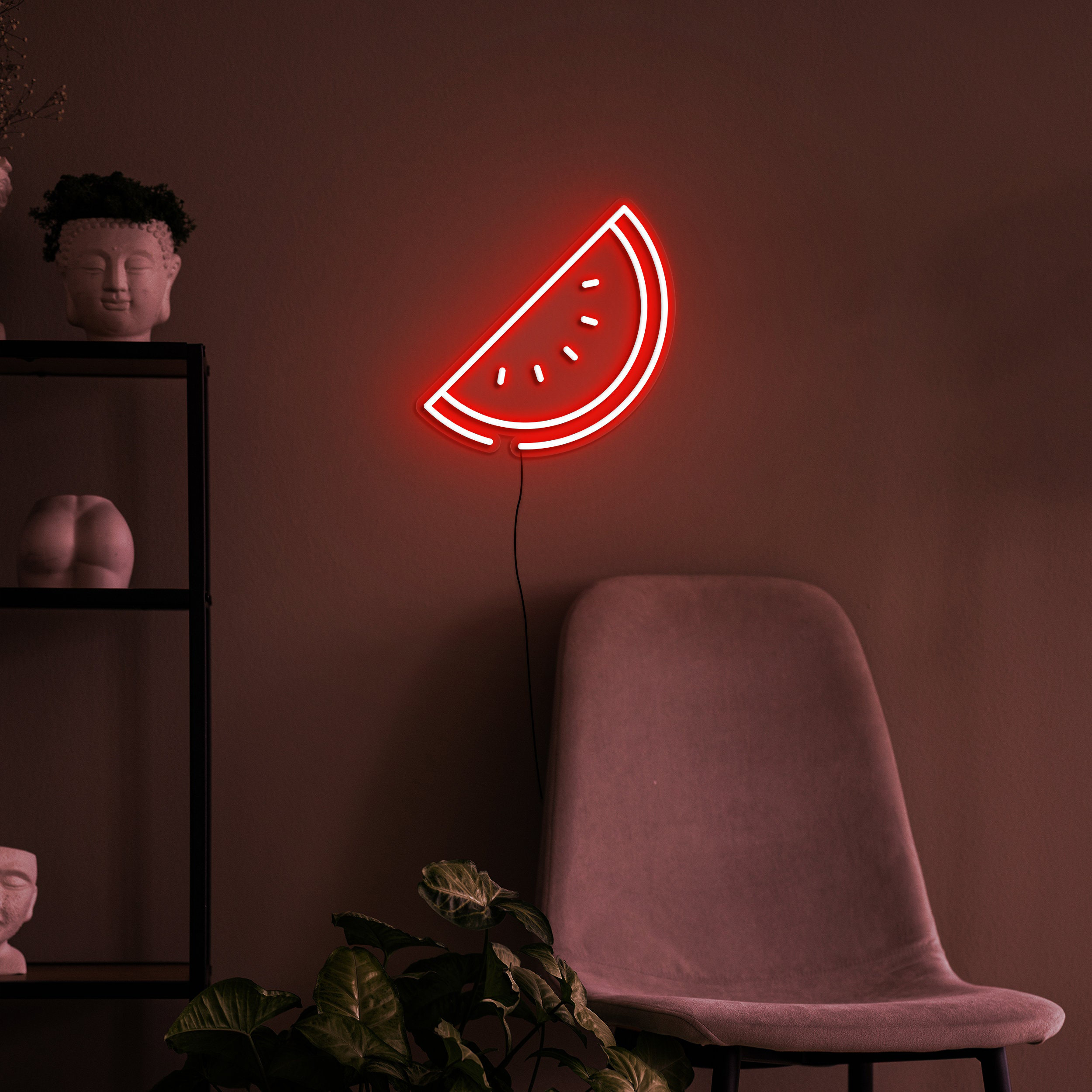 Watermelon Neon Sign, USB Operated Watermelon Slice LED Light for Home, Bedroom, Bar, Pub, Custom Neon Wall Decor, Fruit Shop LED Ligh, Gift