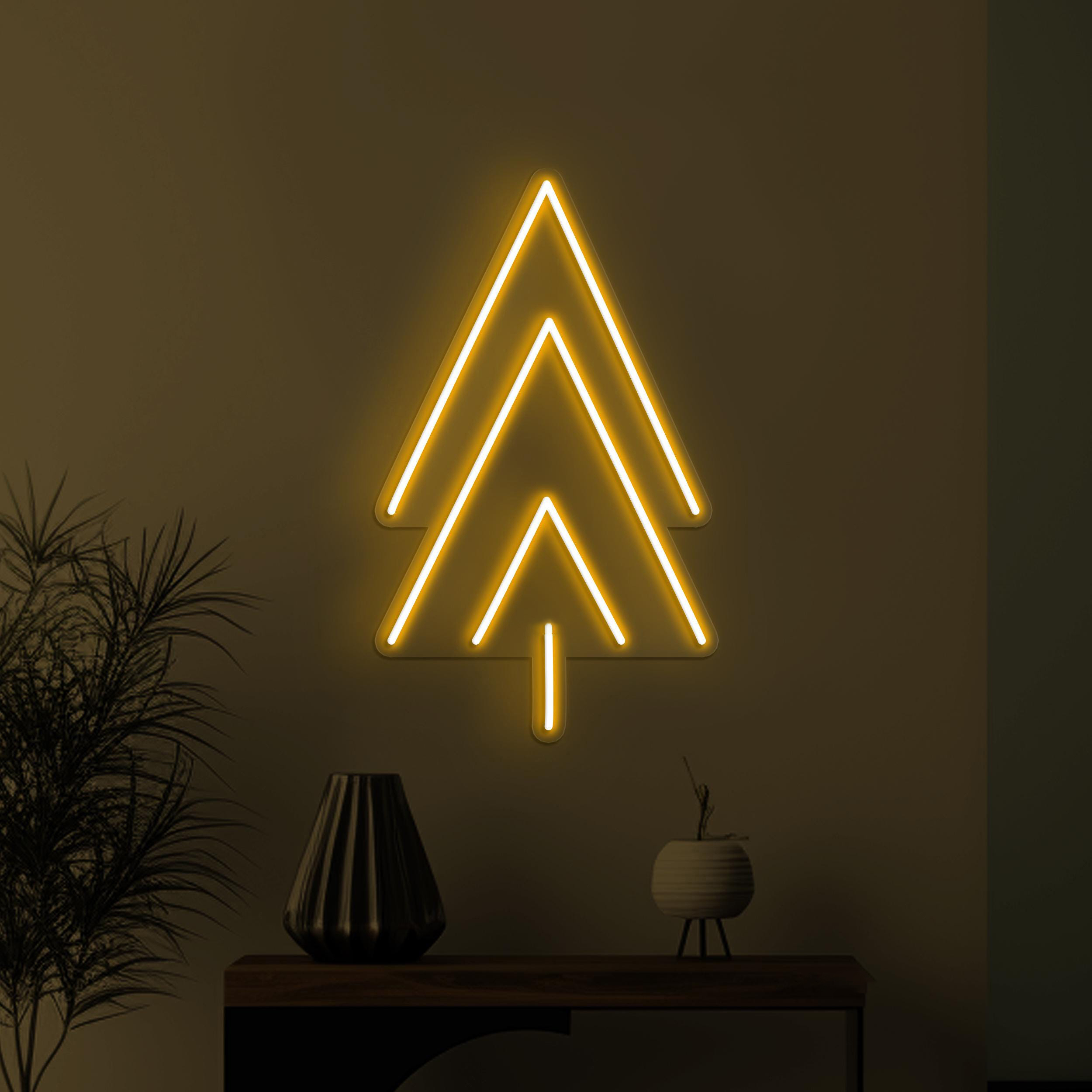 Minimalist Tree Neon Sign, Minimalist Tree LED Light, Christmas Tree Decor, Holiday Wall Art, Birthday Party Neon Light, Kids Room Neon Art