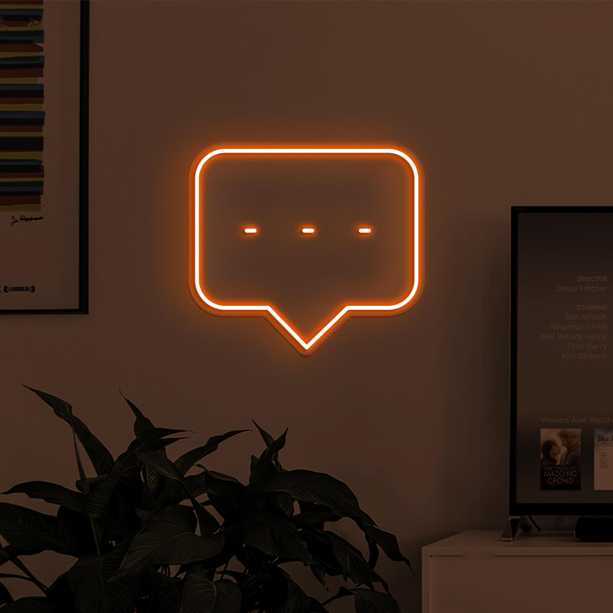 Chat Box Neon Sign, Chat Box LED Light, Speech Bubble Decor, Just Chatting Neon Light, Chat Bubble Neon Light, Message Decor, Home Wall Art