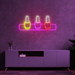 Nail Polish Neon Sign, LED Lights for Nail Salon Decor, Colorful Wall Sign, Lights for Bedroom, Beauty Room, Girl's Room, Girly Salon Decor