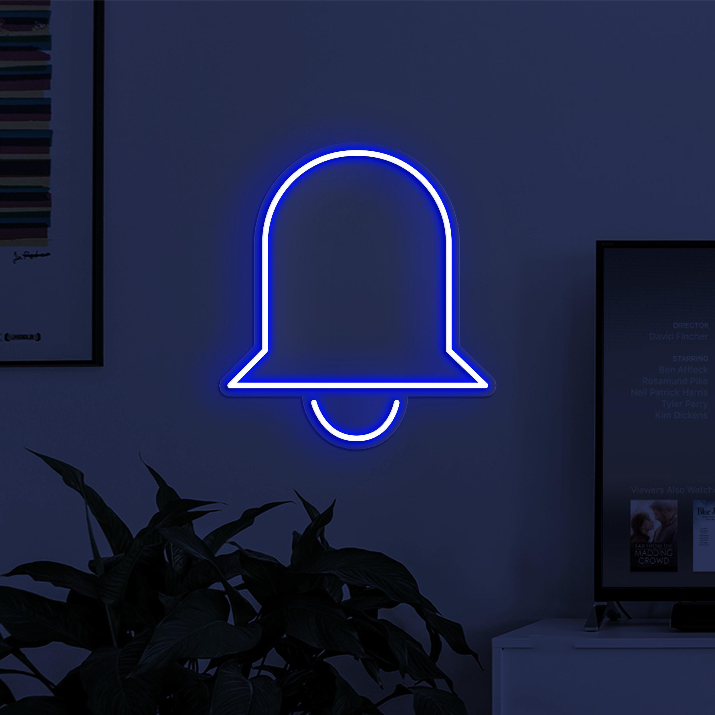 Bell Neon Sign, Bell LED Light, Notification Bell Wall Decor, Led Neon Light, Custom Neon Sign, Home Wall Art, Cafe and Bar Neon Art, Gift