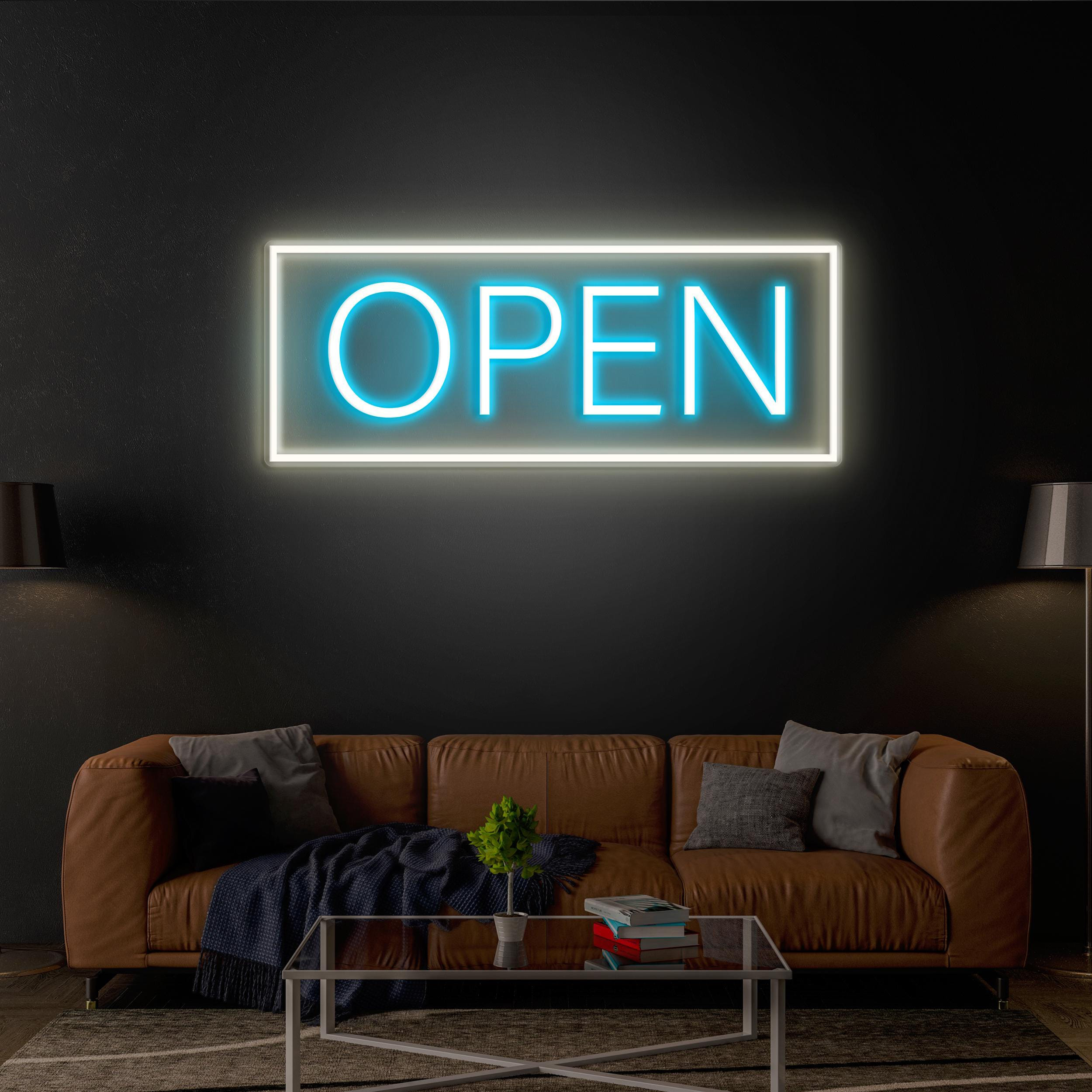 Open Neon Sign, Open Neon LED Light, Open LED Neon Art, Custom Open Sign, Hanging Open Sign, Opening Sign, Decor for Cafe, Bar, Shops, Gift